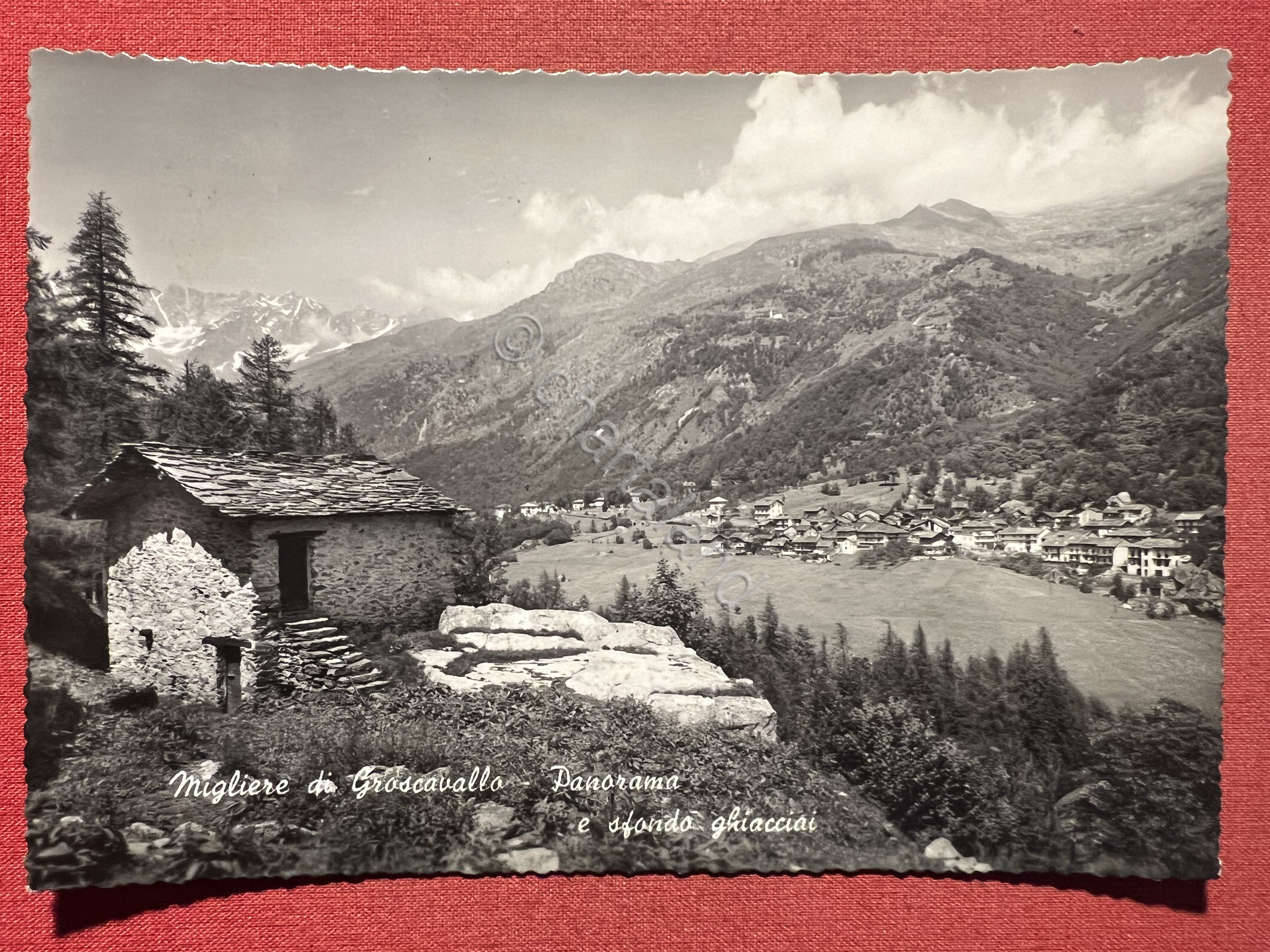 Cartolina - Migliere di Groscavallo - Panorama e sfondo Ghiacciai …