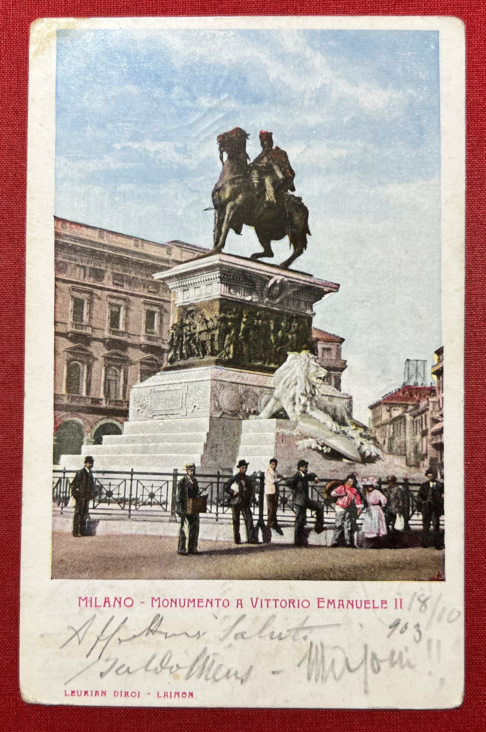 Cartolina - Milano - Monumento a Vittorio Emanuele II - …