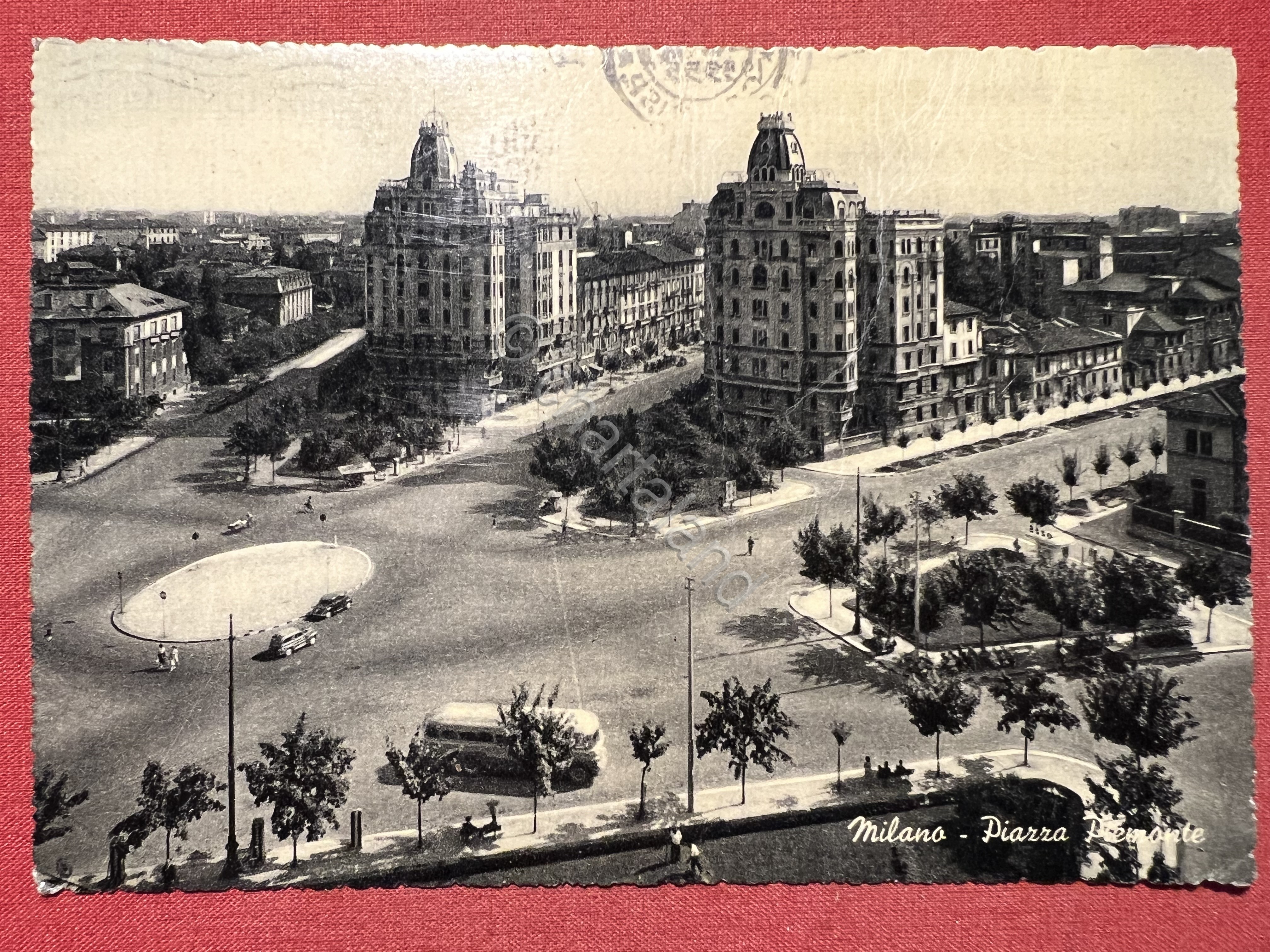 Cartolina - Milano - Piazza Piemonte - 1955