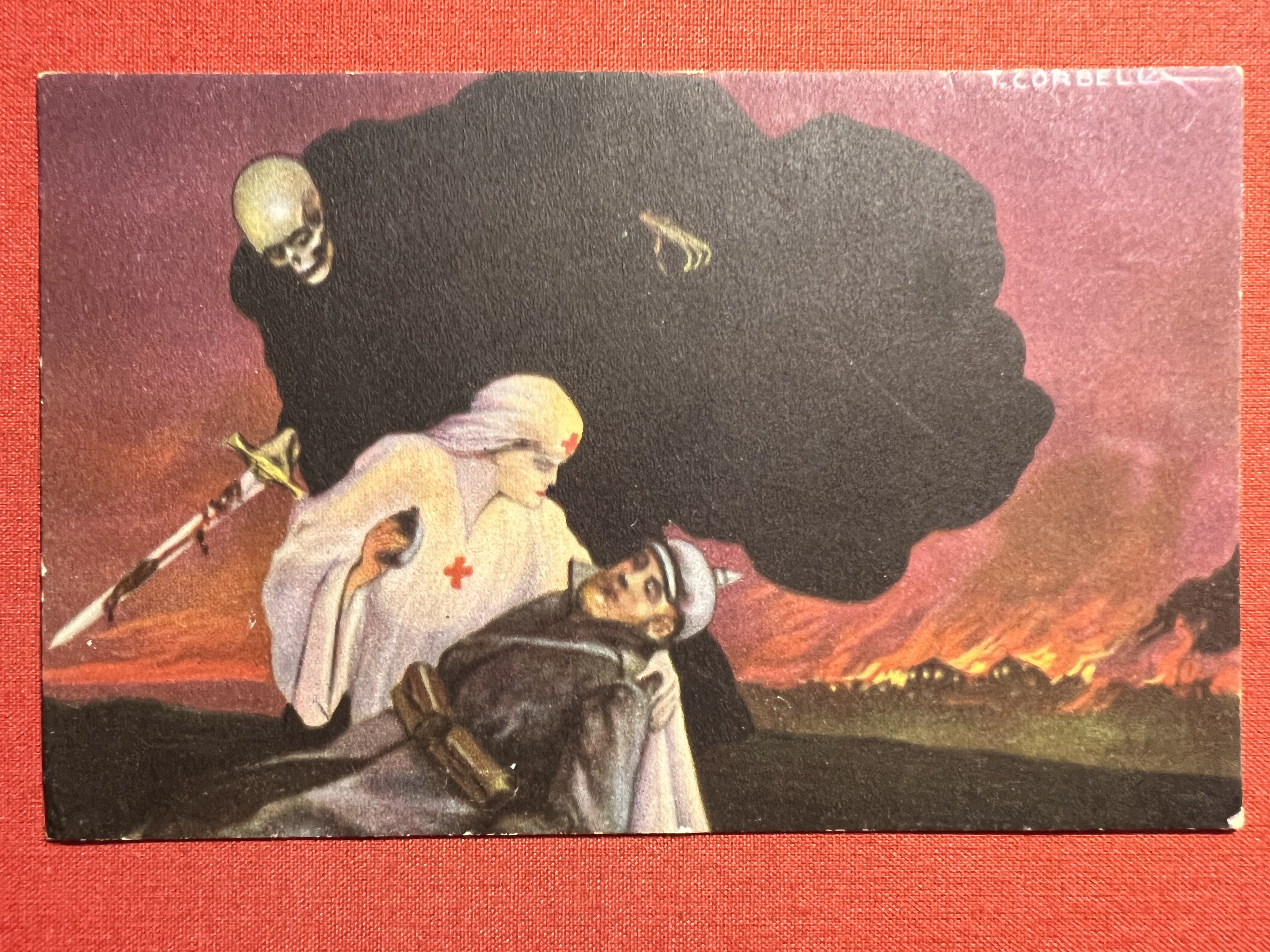 Cartolina - Militaria WWI - Croce Rossa Italiana - Illustratore …