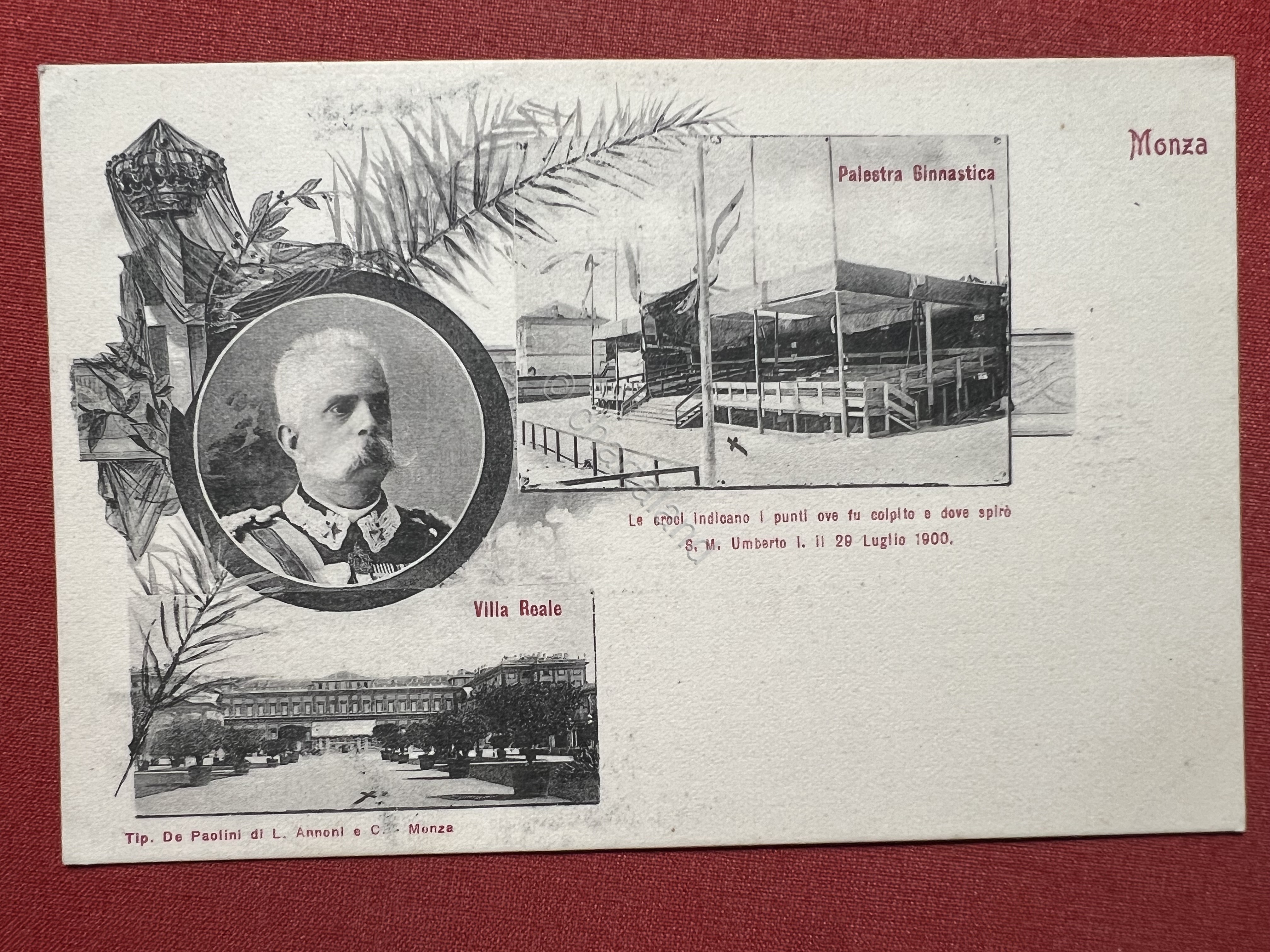 Cartolina - Monza - Palestra Ginnastica - Villa Reale - …