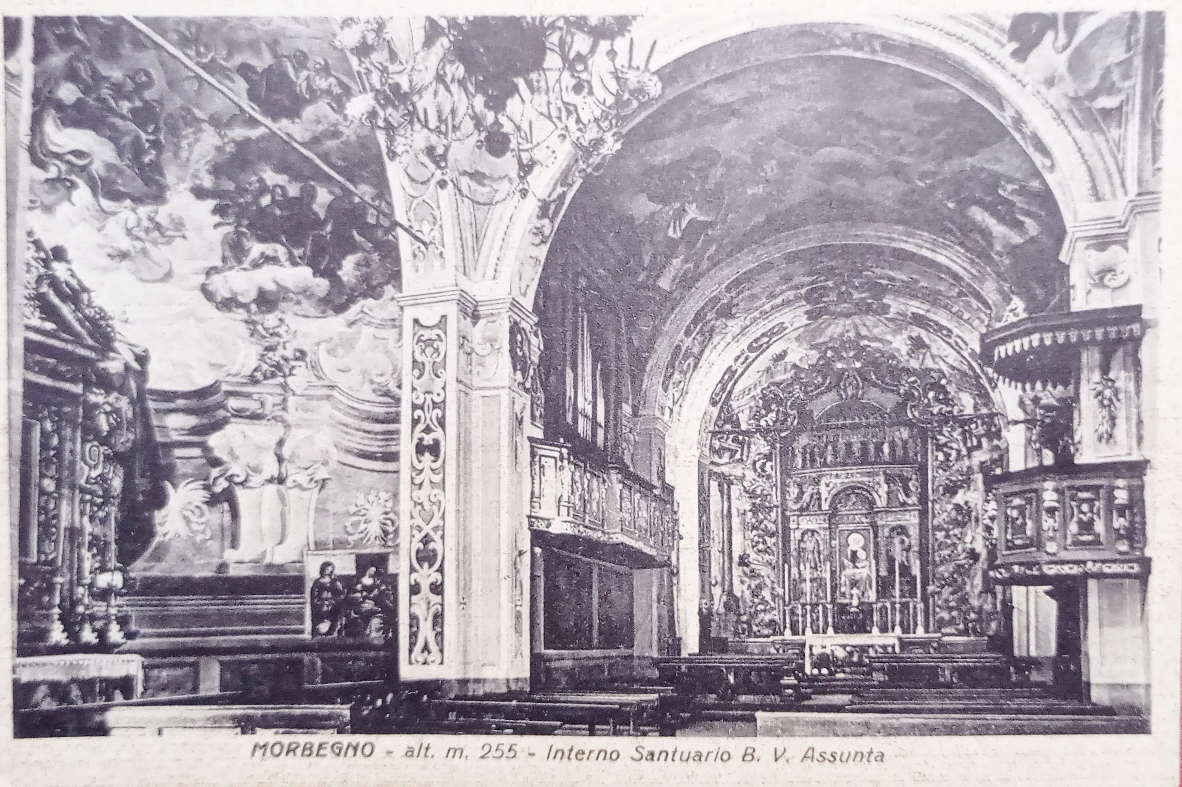 Cartolina - Morbegno - Interno Santuario B. V. Assunta - …