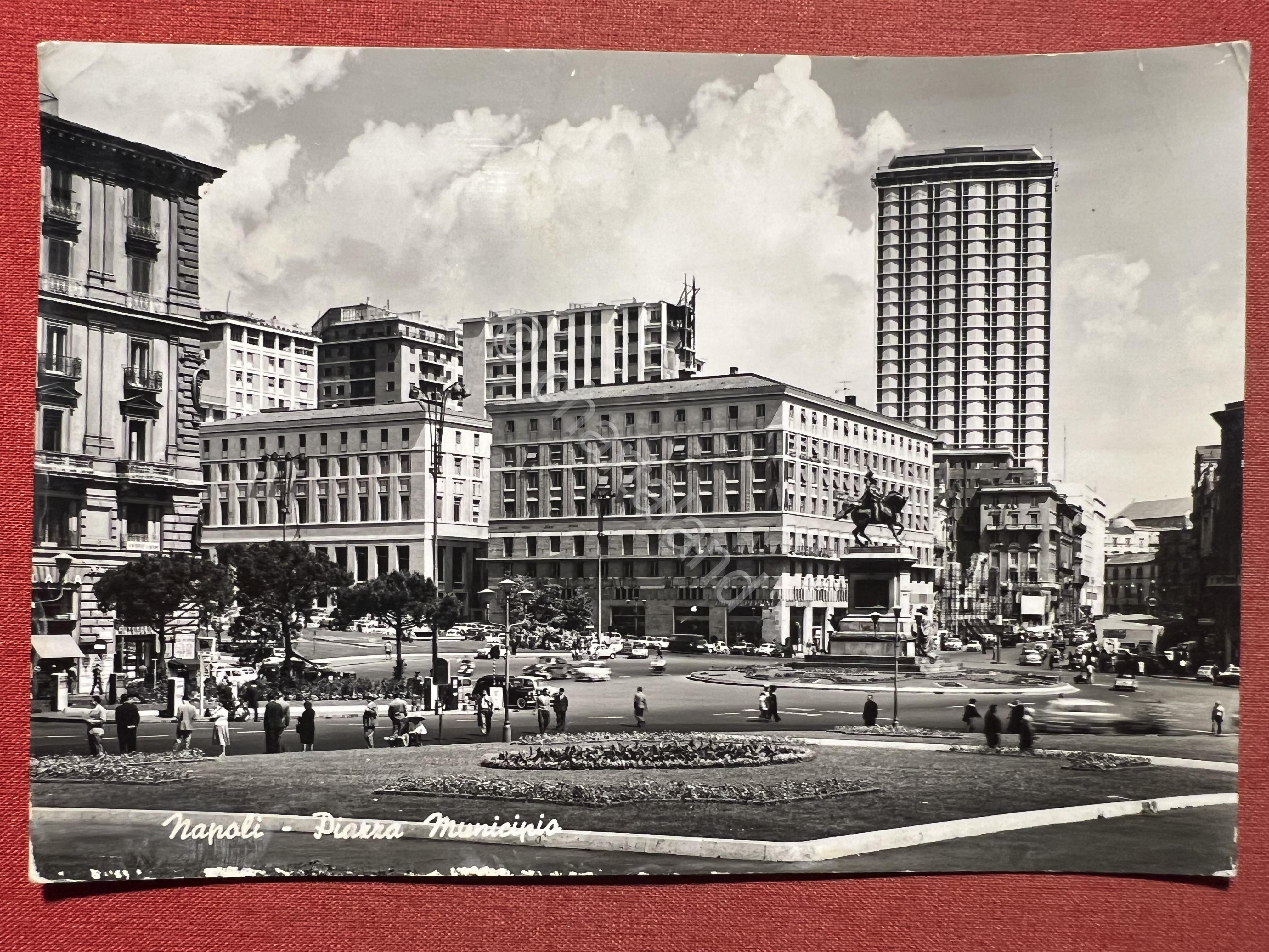 Cartolina - Napoli - Piazza Municipio - 1960