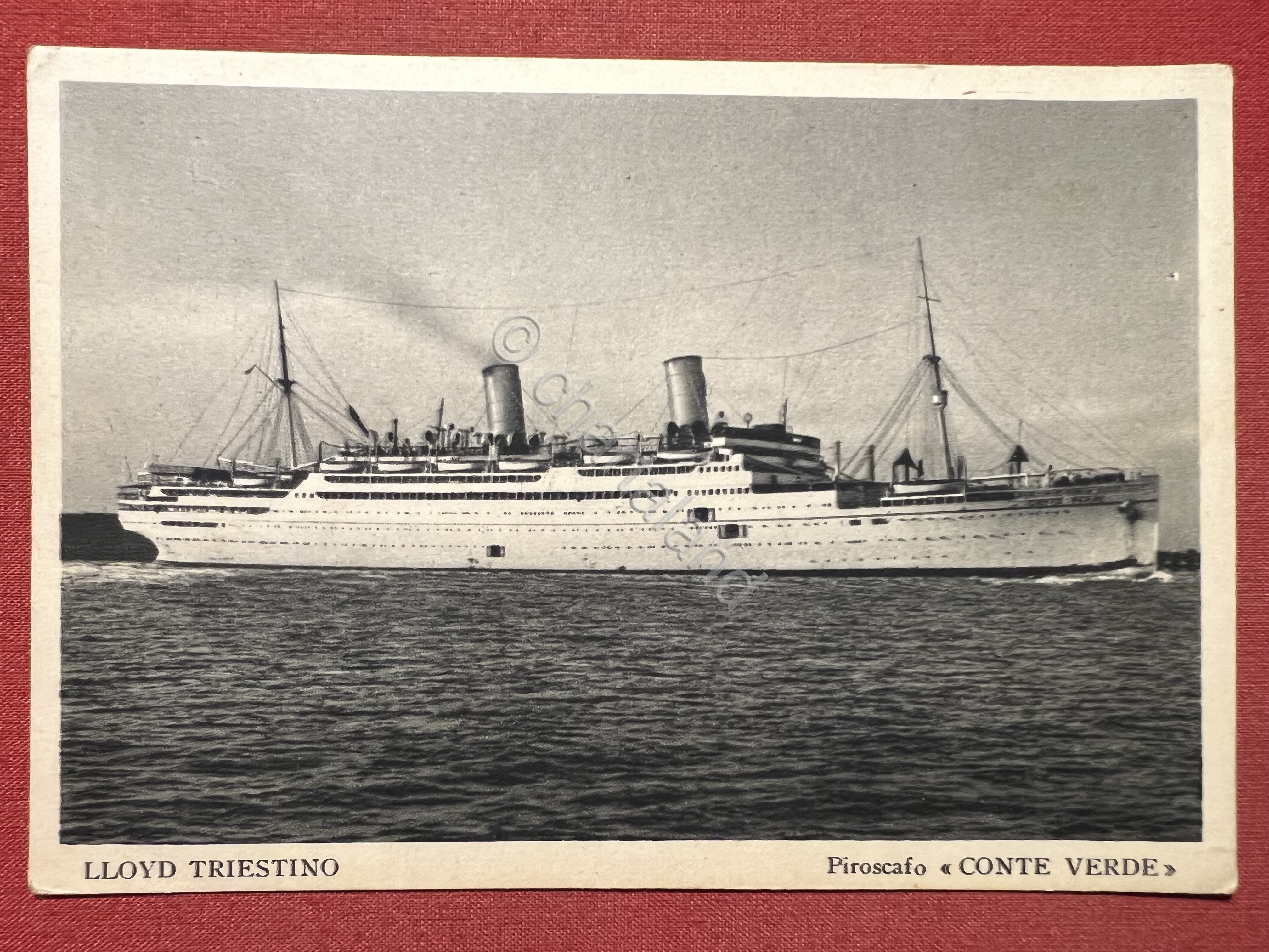 Cartolina - Navi - Lloyd Triestino - Piroscafo Conte Verde …
