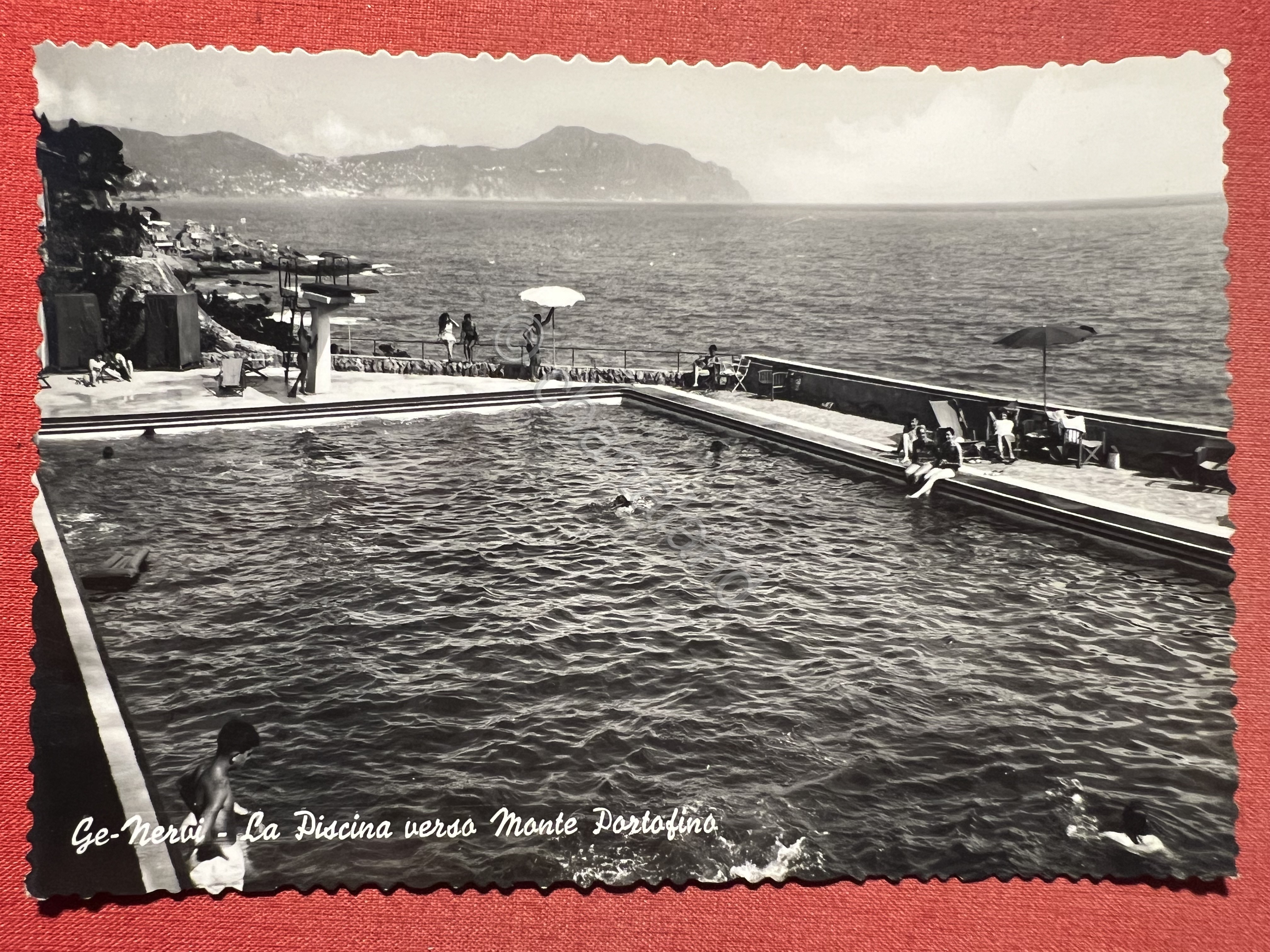 Cartolina - Nervi ( Genova ) - La Piscina verso …
