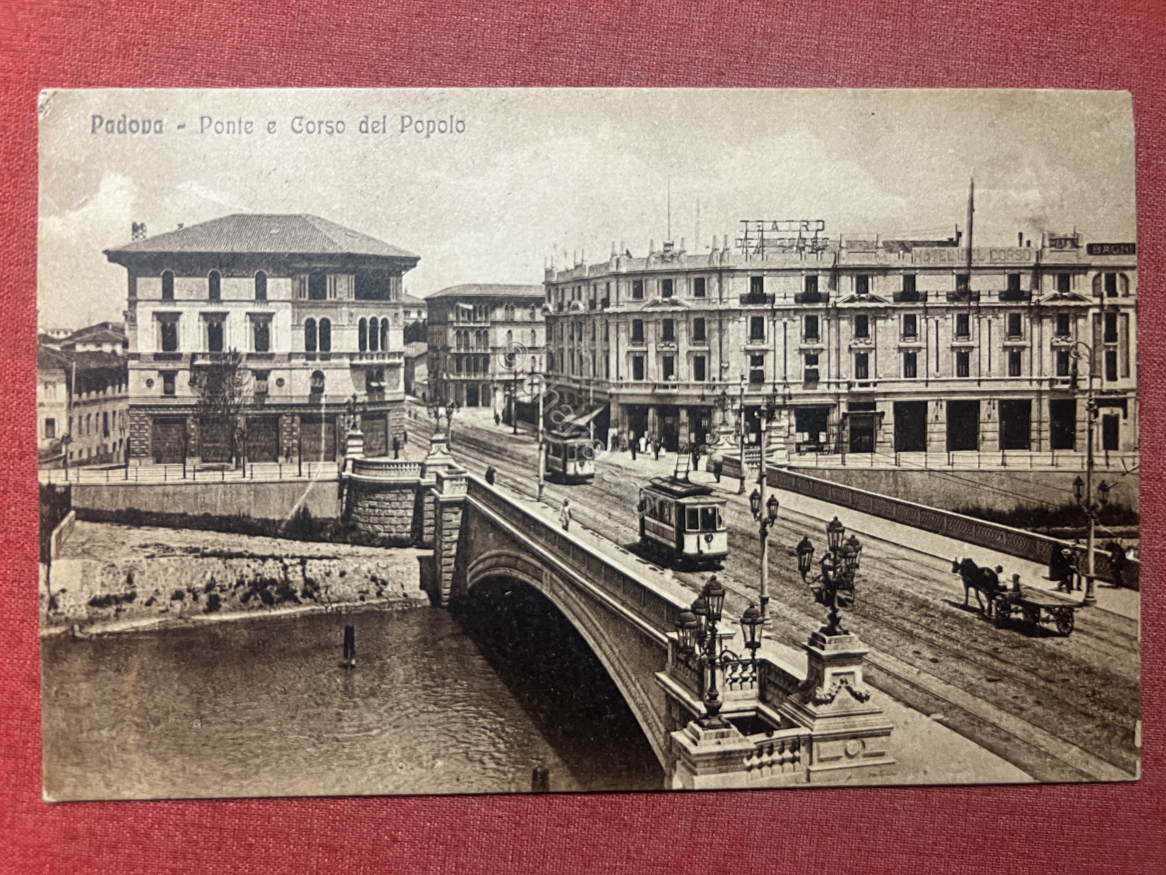 Cartolina - Padova - Ponte e Corso del Popolo 1918