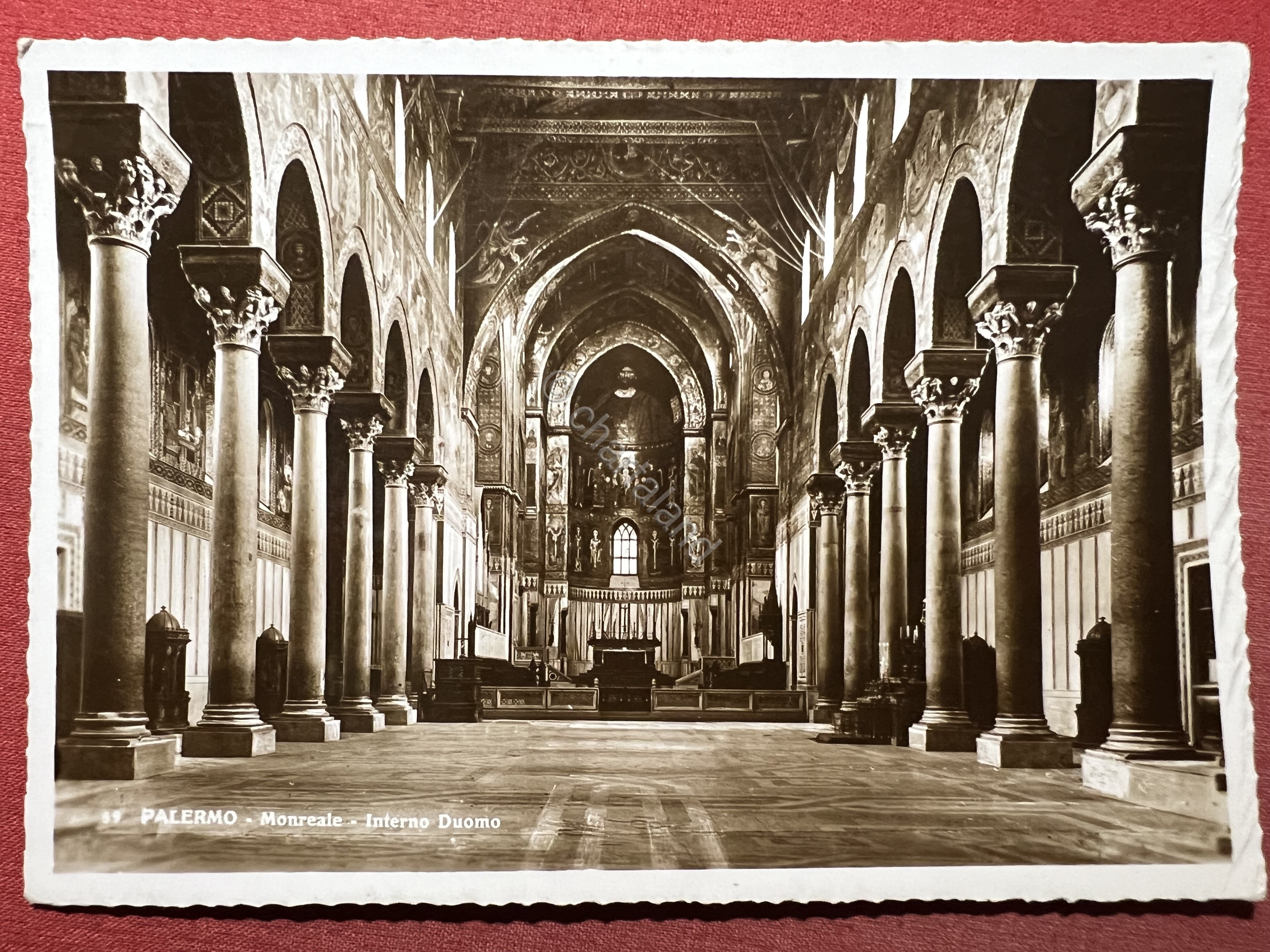 Cartolina - Palermo - Monreale - Interno Duomo - 1940