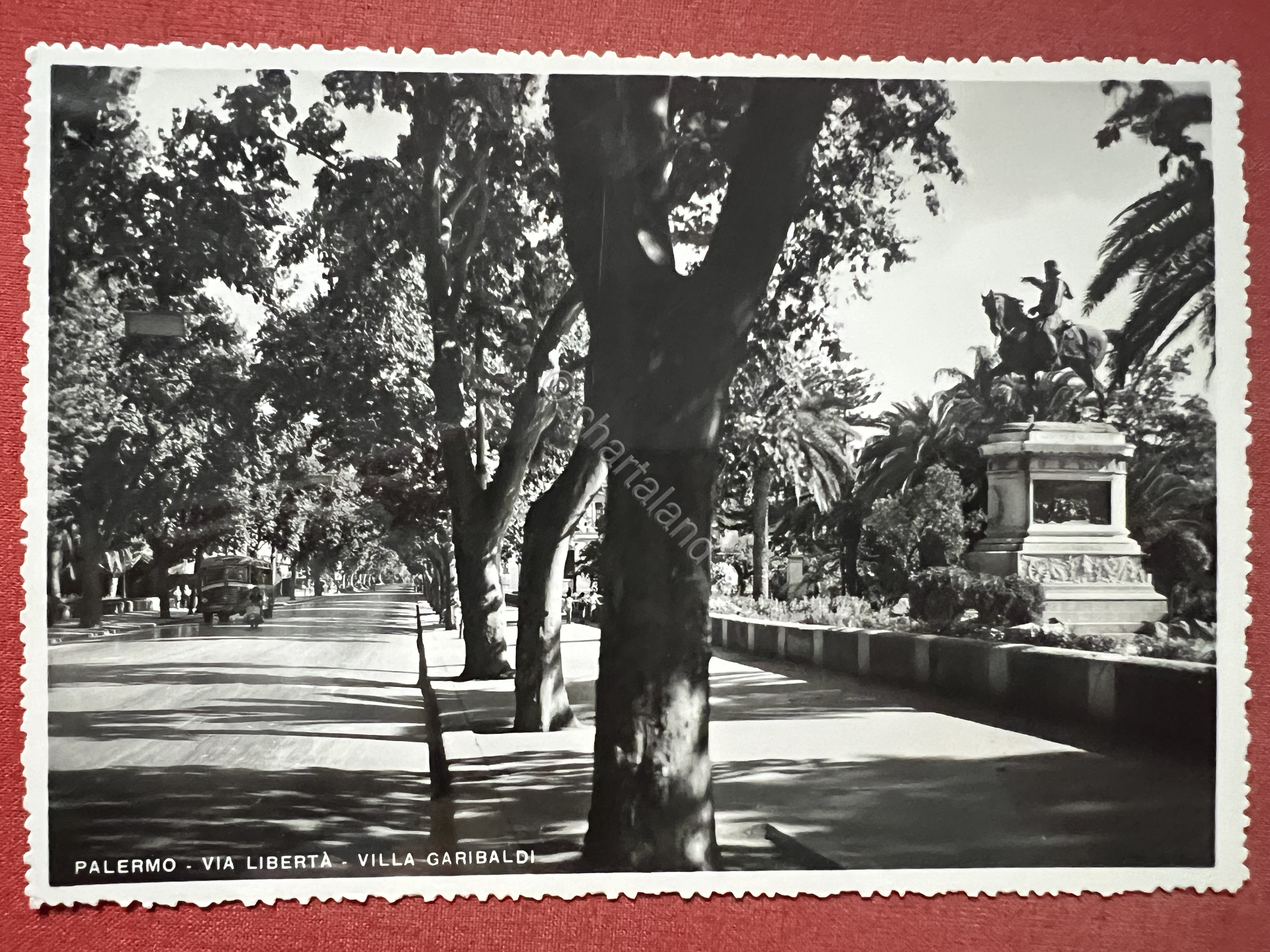 Cartolina - Palermo - Via Libertà - Villa Garibaldi - …