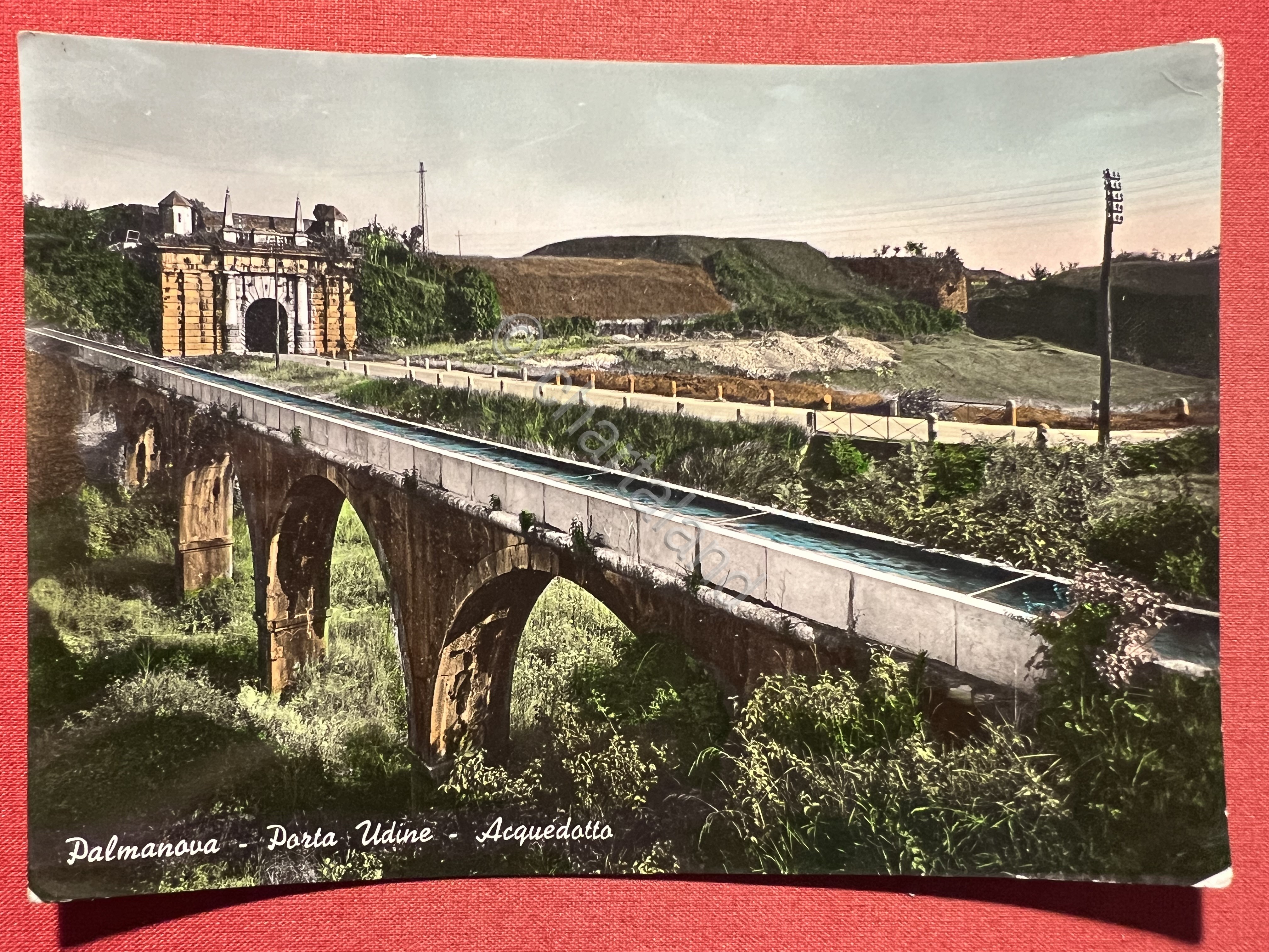 Cartolina - Palmanova - Porta Udine - Acquedotto - 1954