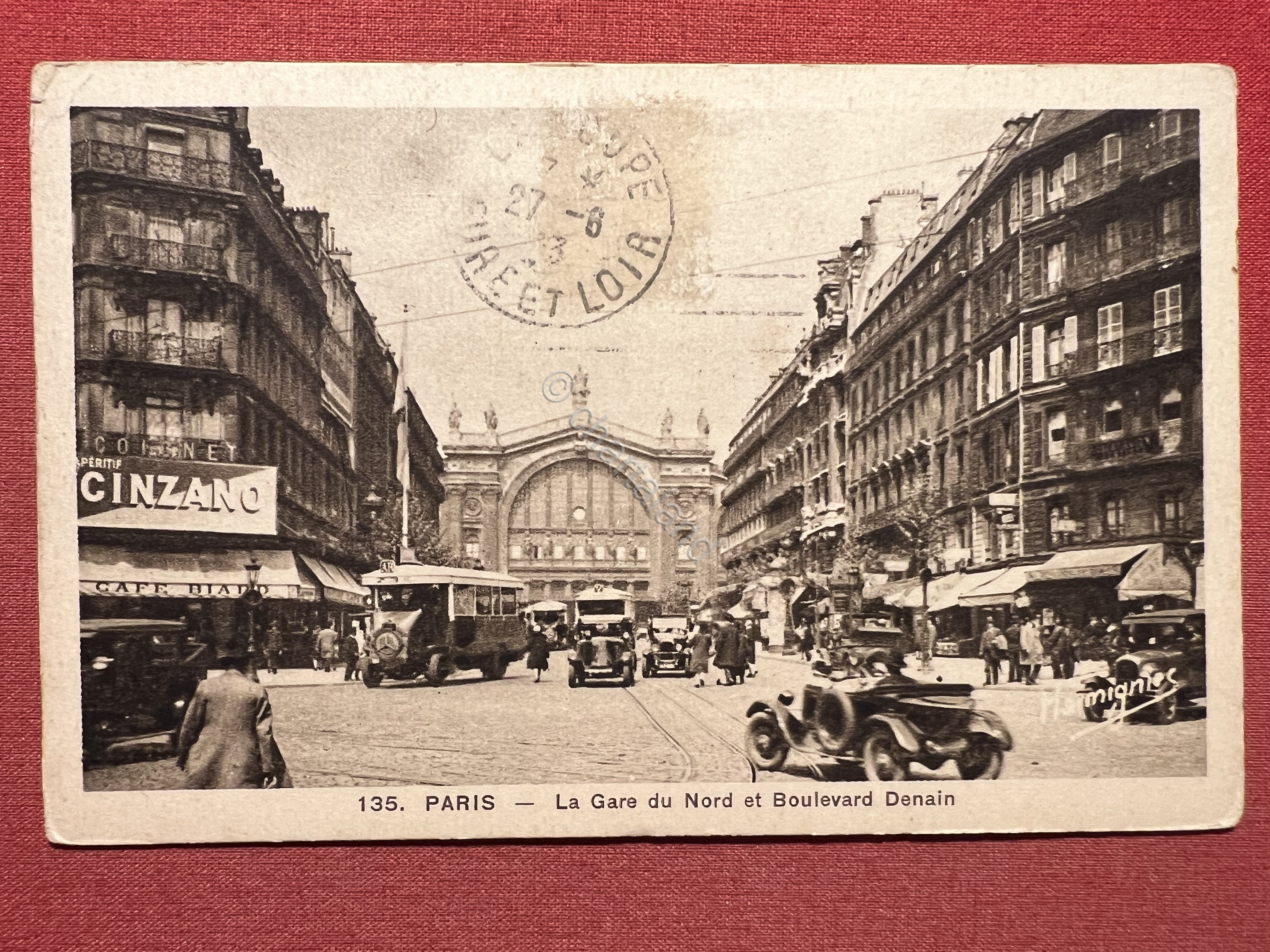 Cartolina - Paris - La Gare du Nord et Boulevard …