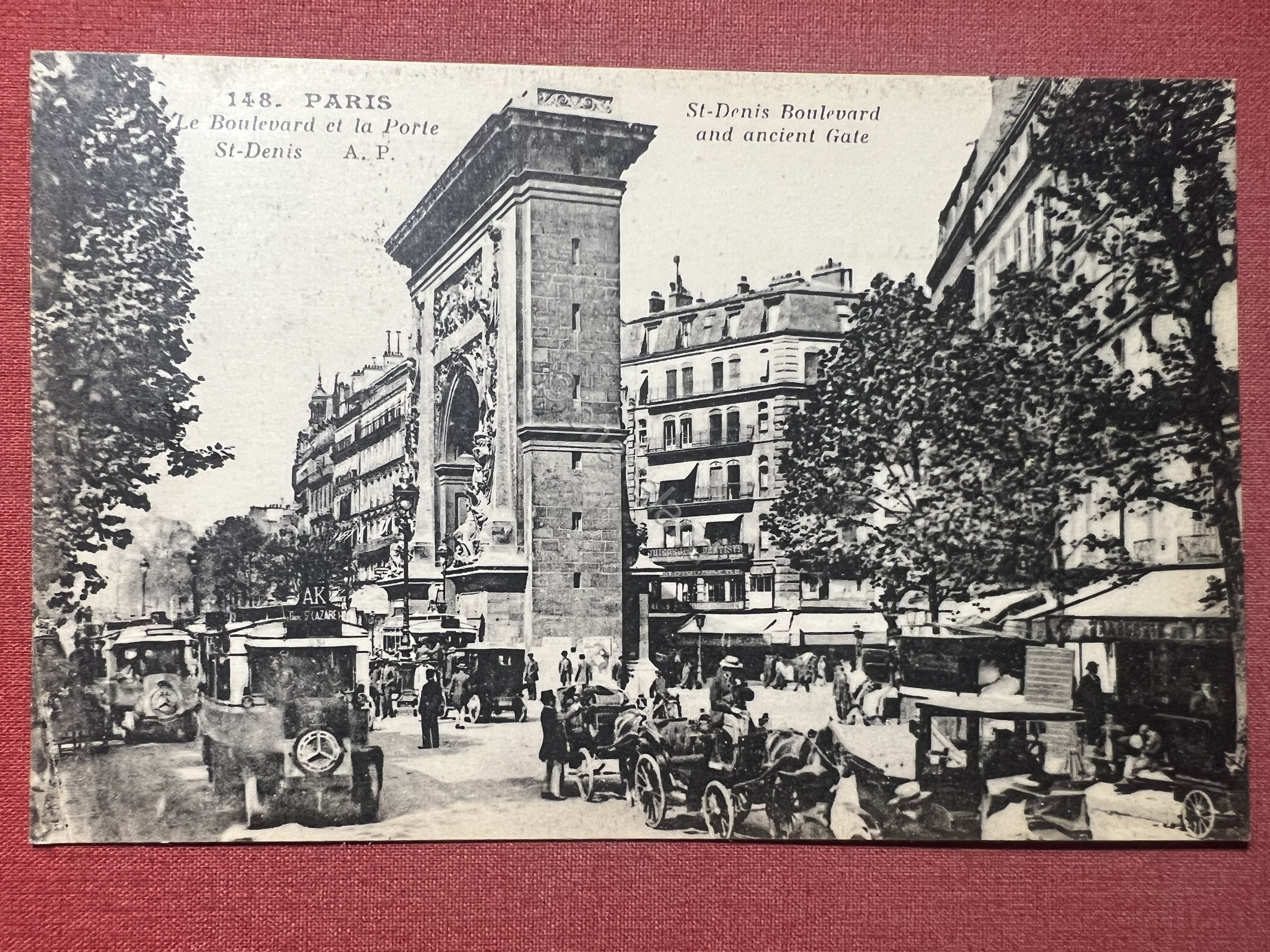 Cartolina - Paris - Le Boulevard et la Porte St-Denis …