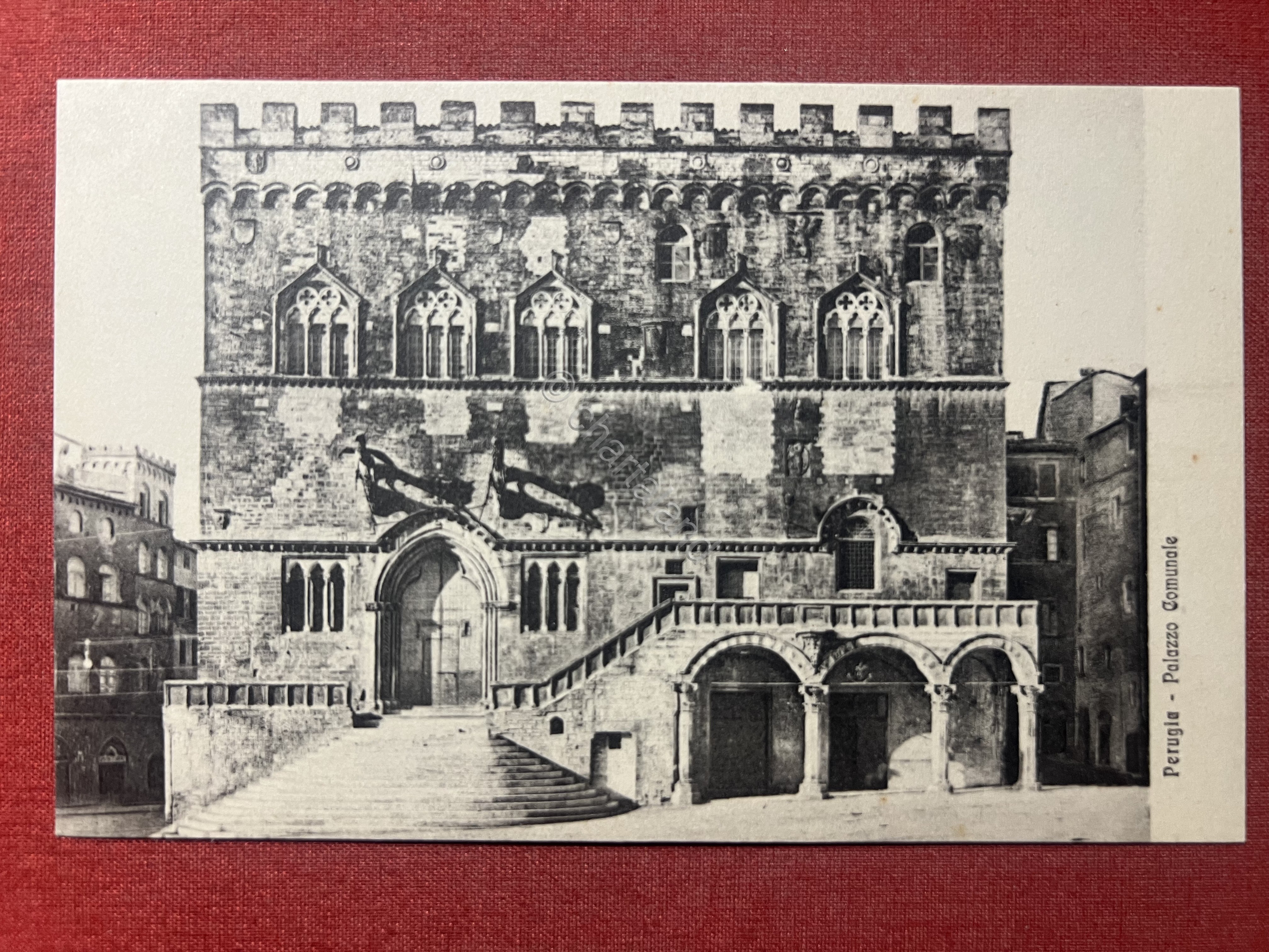 Cartolina - Perugia - Palazzo Comunale - 1910 ca.