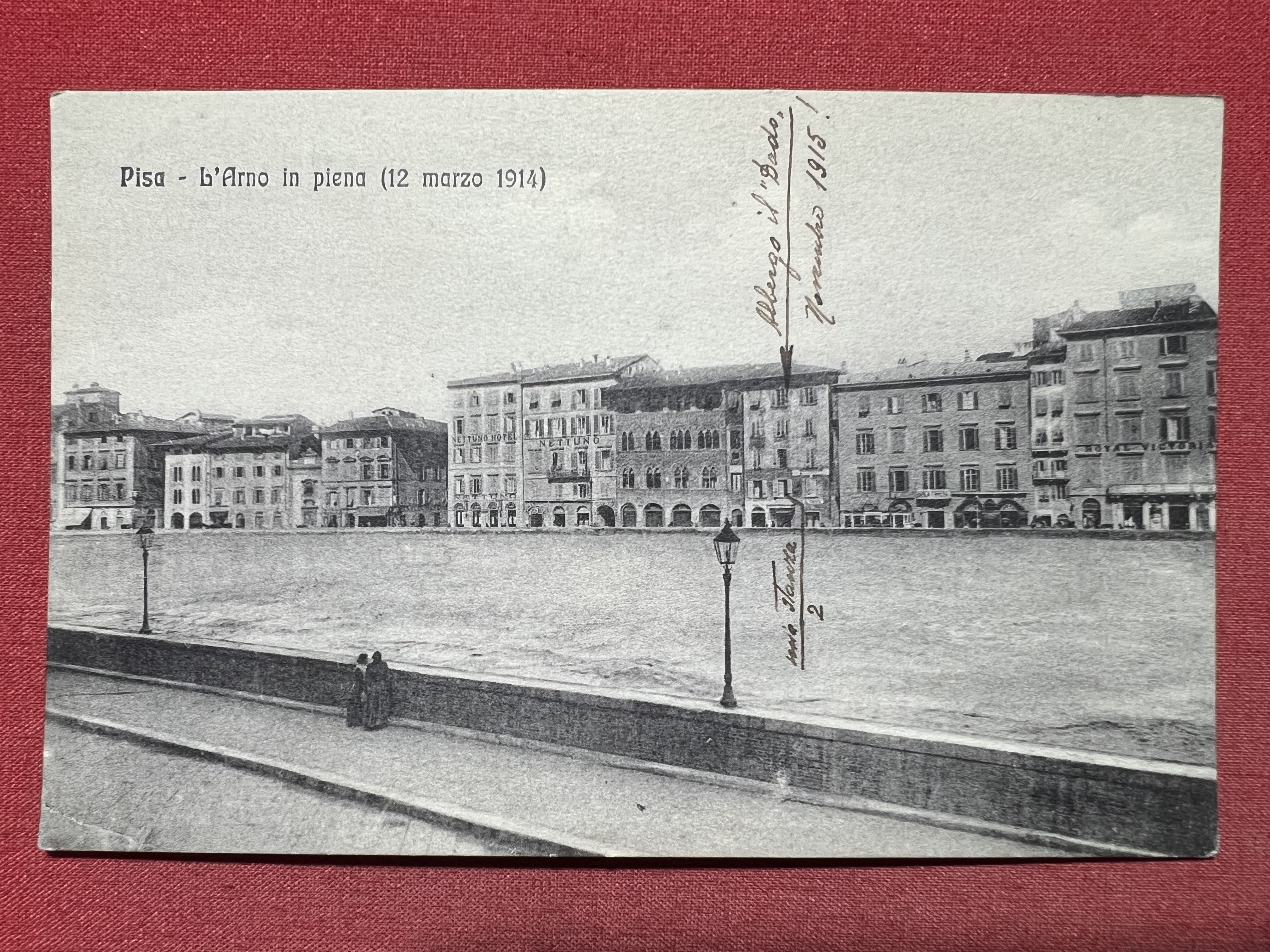Cartolina - Pisa - L'Arno in pieno ( 12 Marzo …