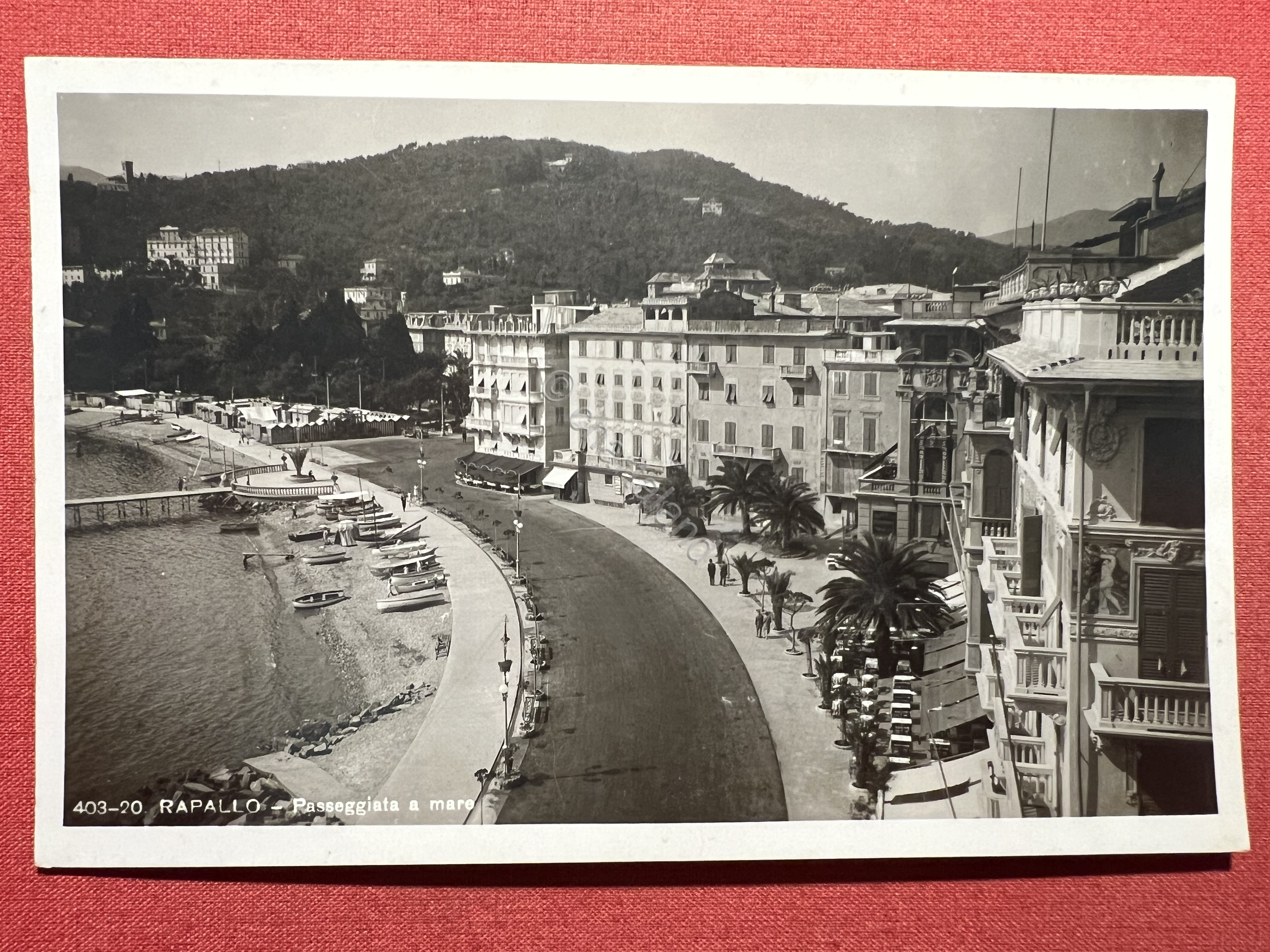 Cartolina - Rapallo ( Genova ) - Passeggiata a Mare …