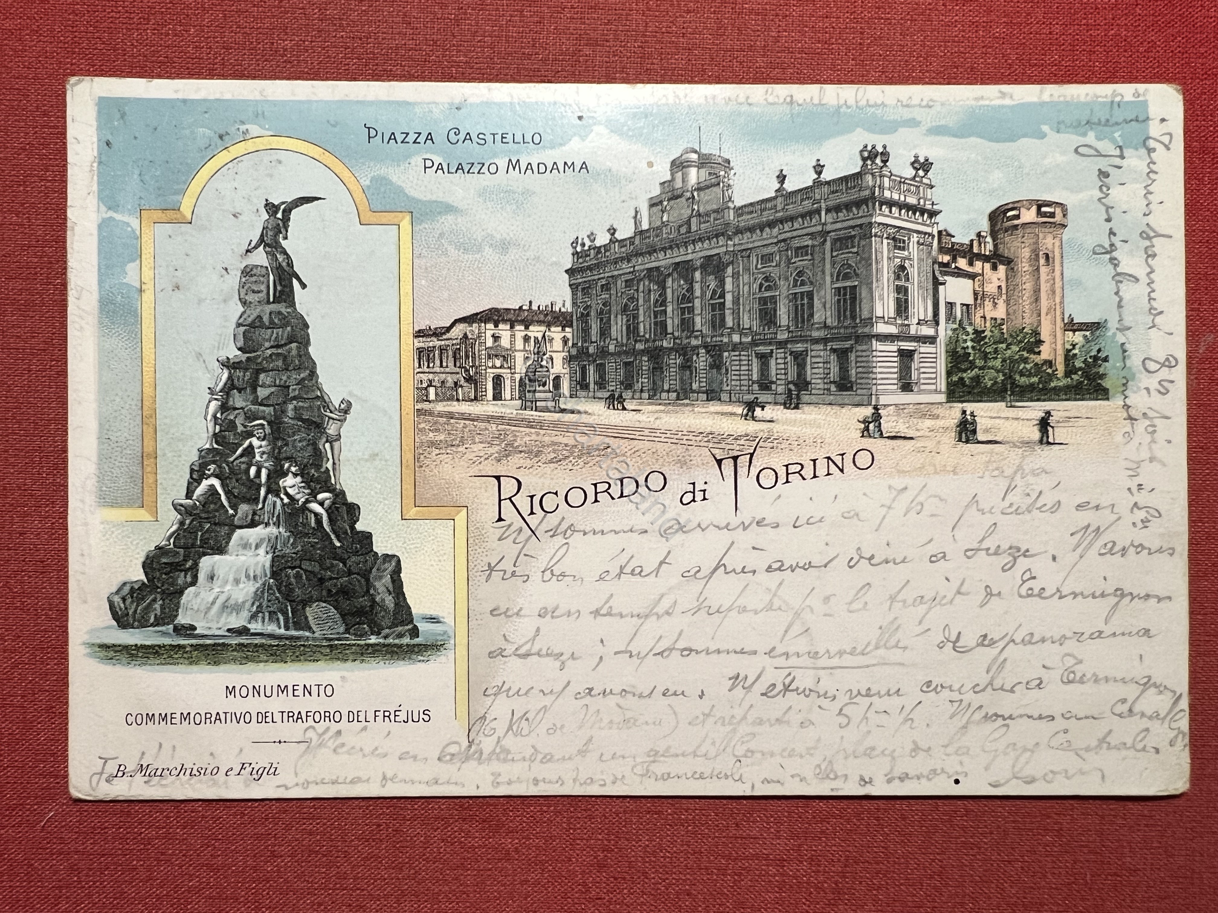 Cartolina - Ricordo di Torino - Piazza Castello - Palazzo …