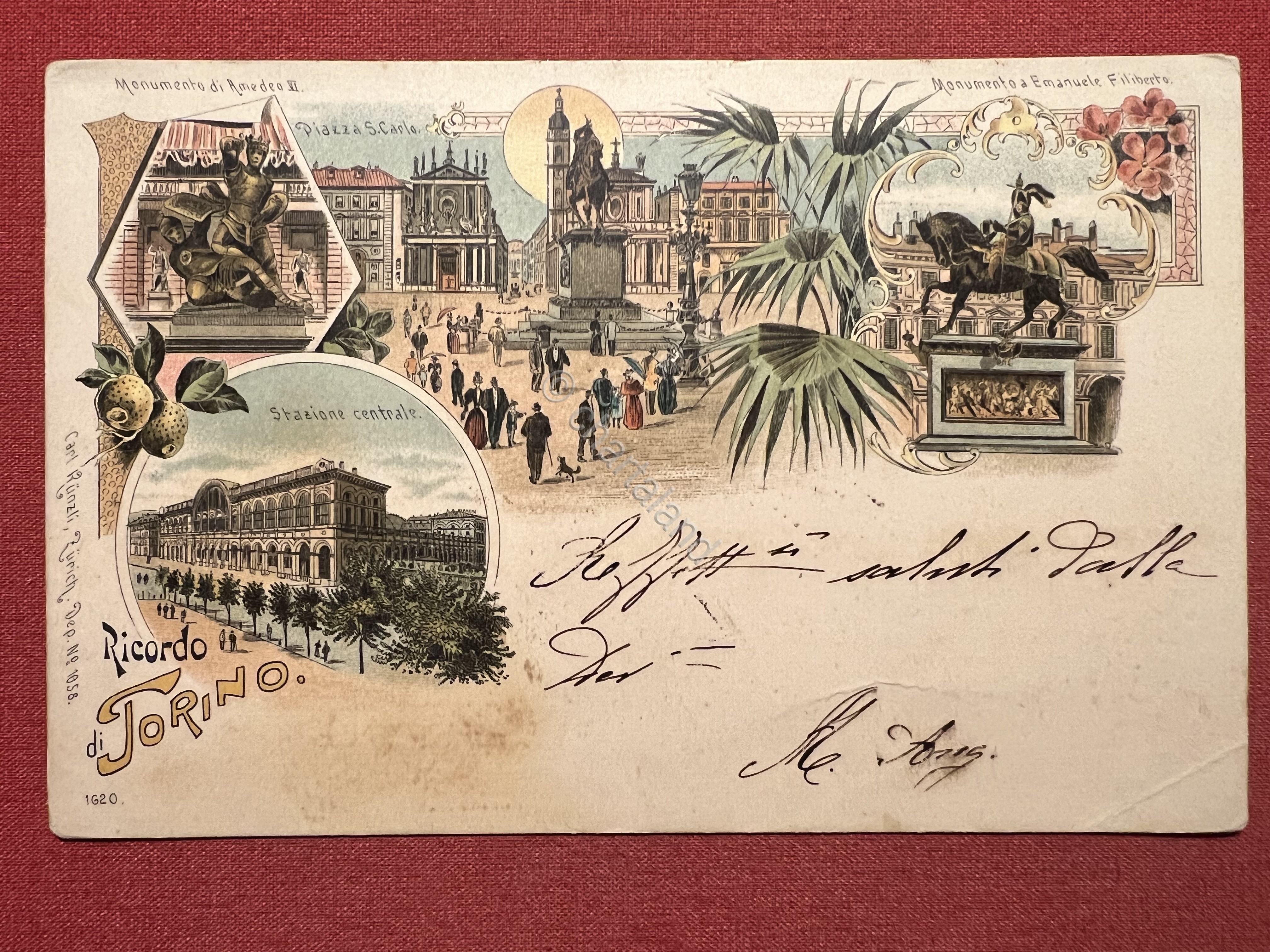 Cartolina - Ricordo di Torino - Piazza San Carlo - …