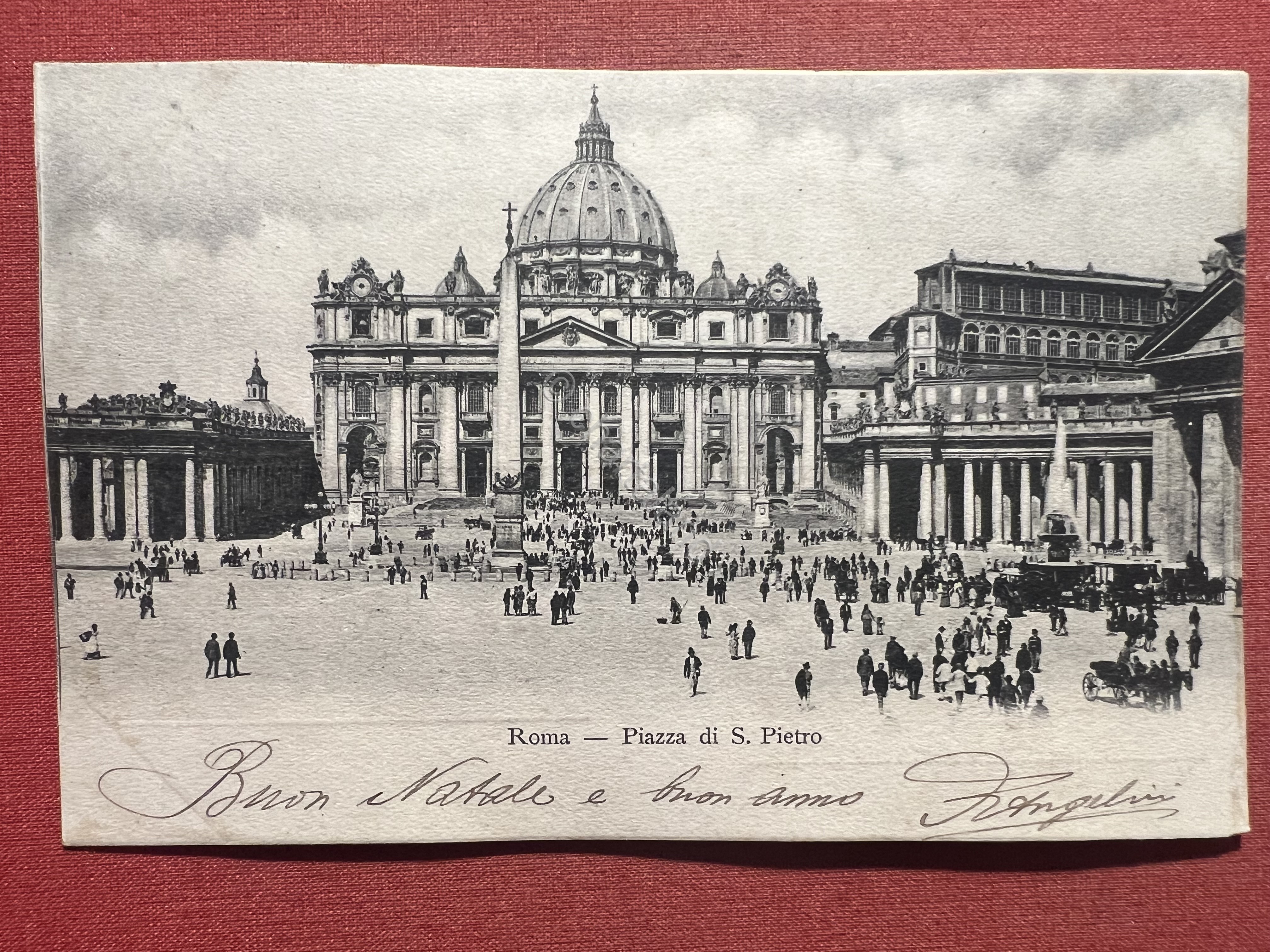 Cartolina - Roma - Piazza di S. Pietro - 1902