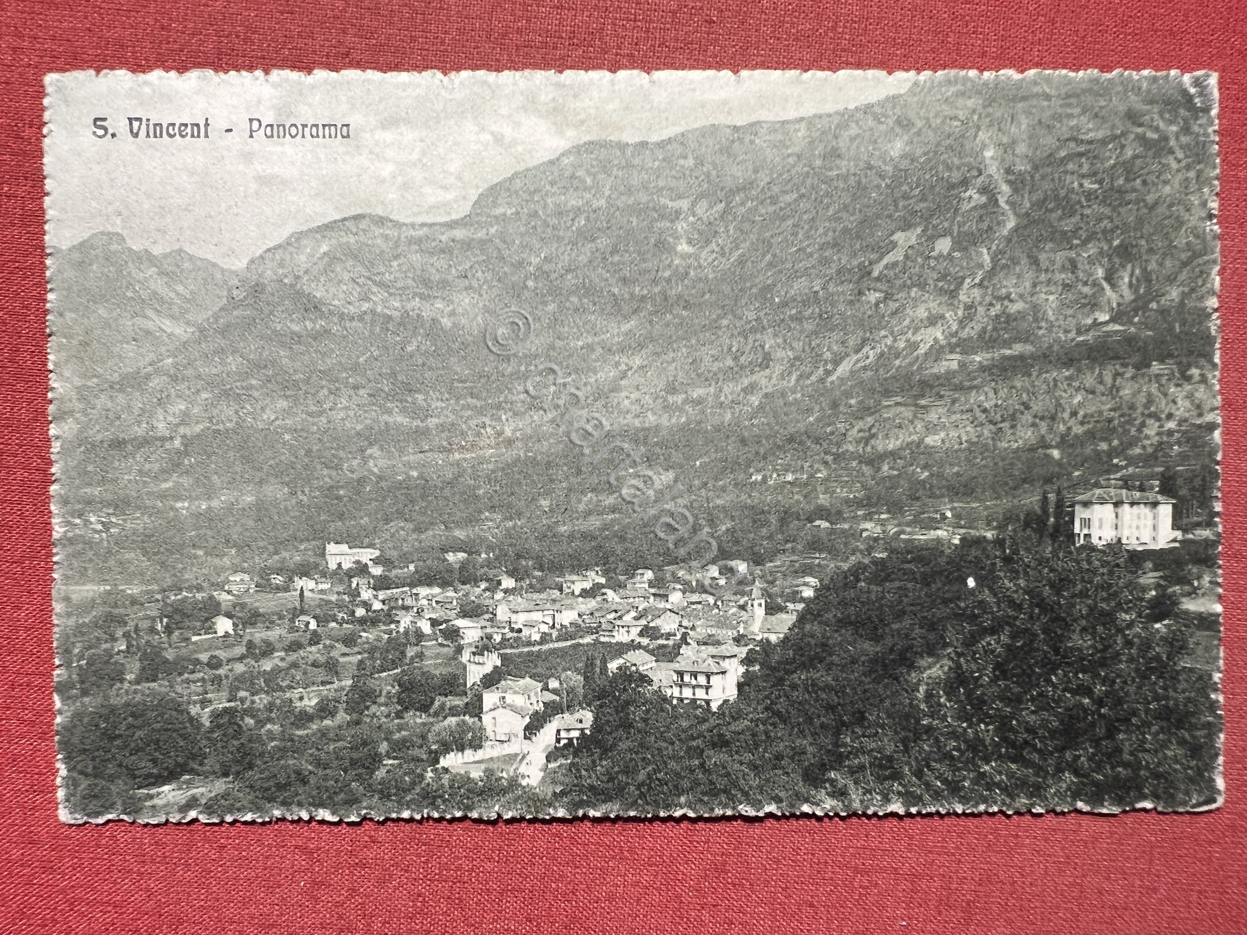 Cartolina - Saint Vincent ( Val d'Aosta ) - Panorama …
