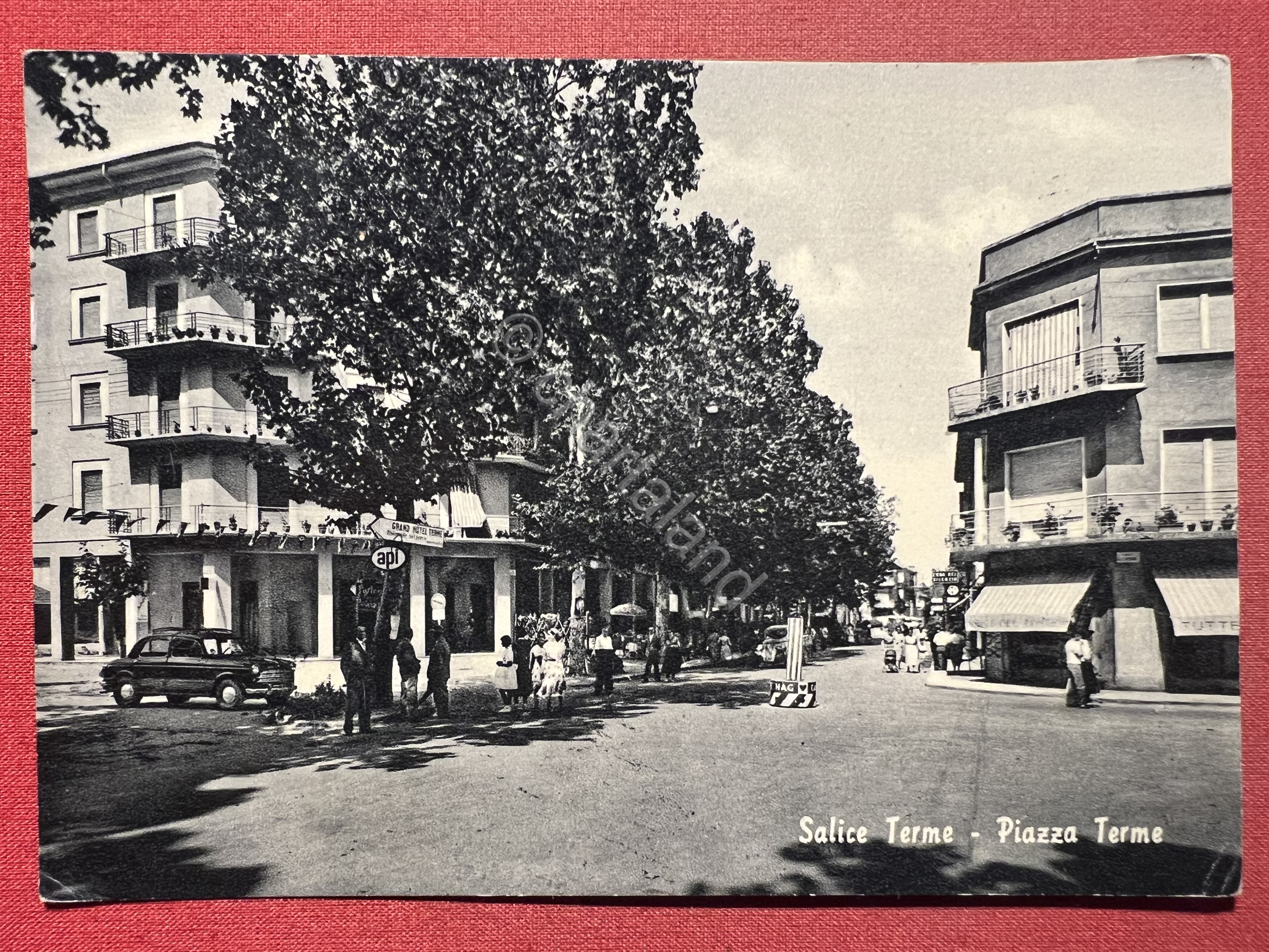 Cartolina - Salice Terme ( Pavia ) - Piazza Terme …