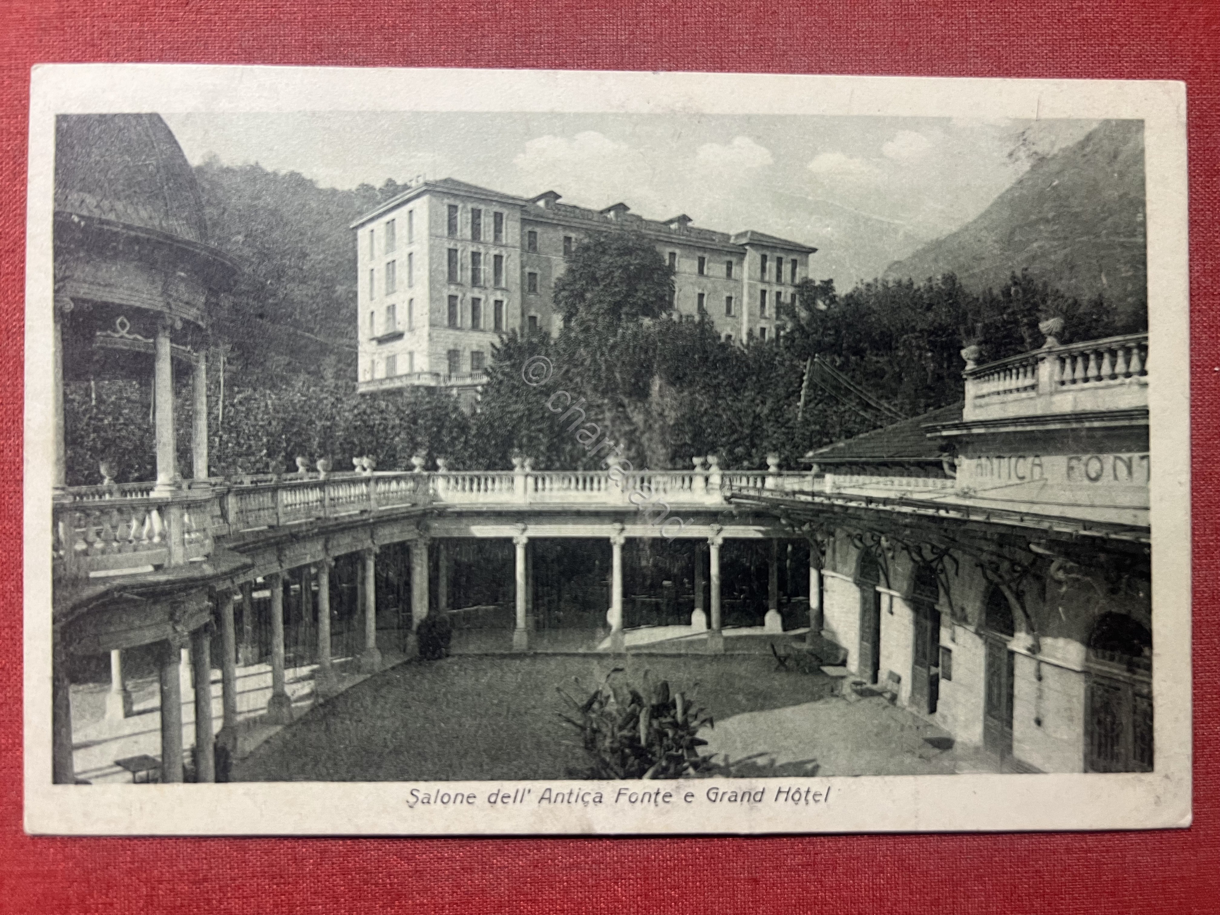 Cartolina - Salone dell'Antica Fonte e Grand Hotel - Darfo …