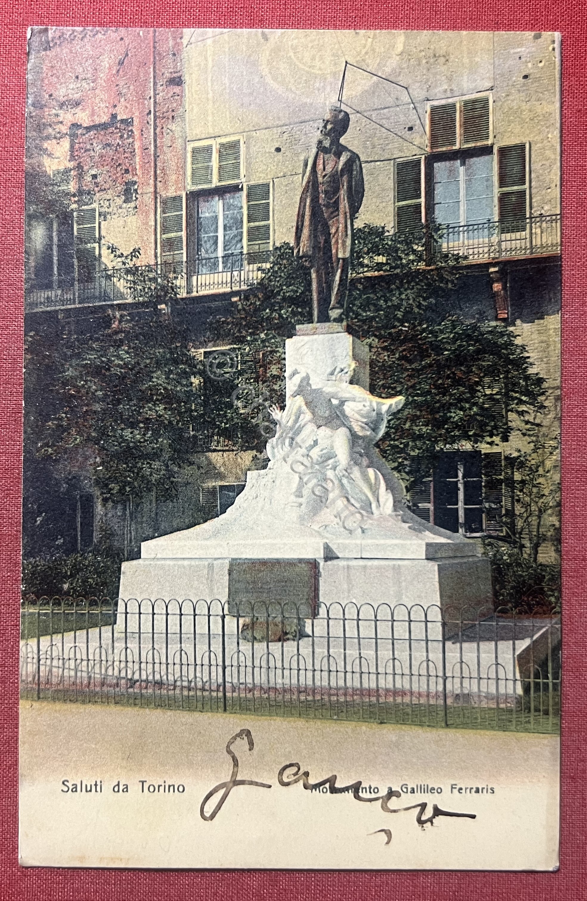 Cartolina - Saluti da Torino - Monumento a Galileo Ferraris …