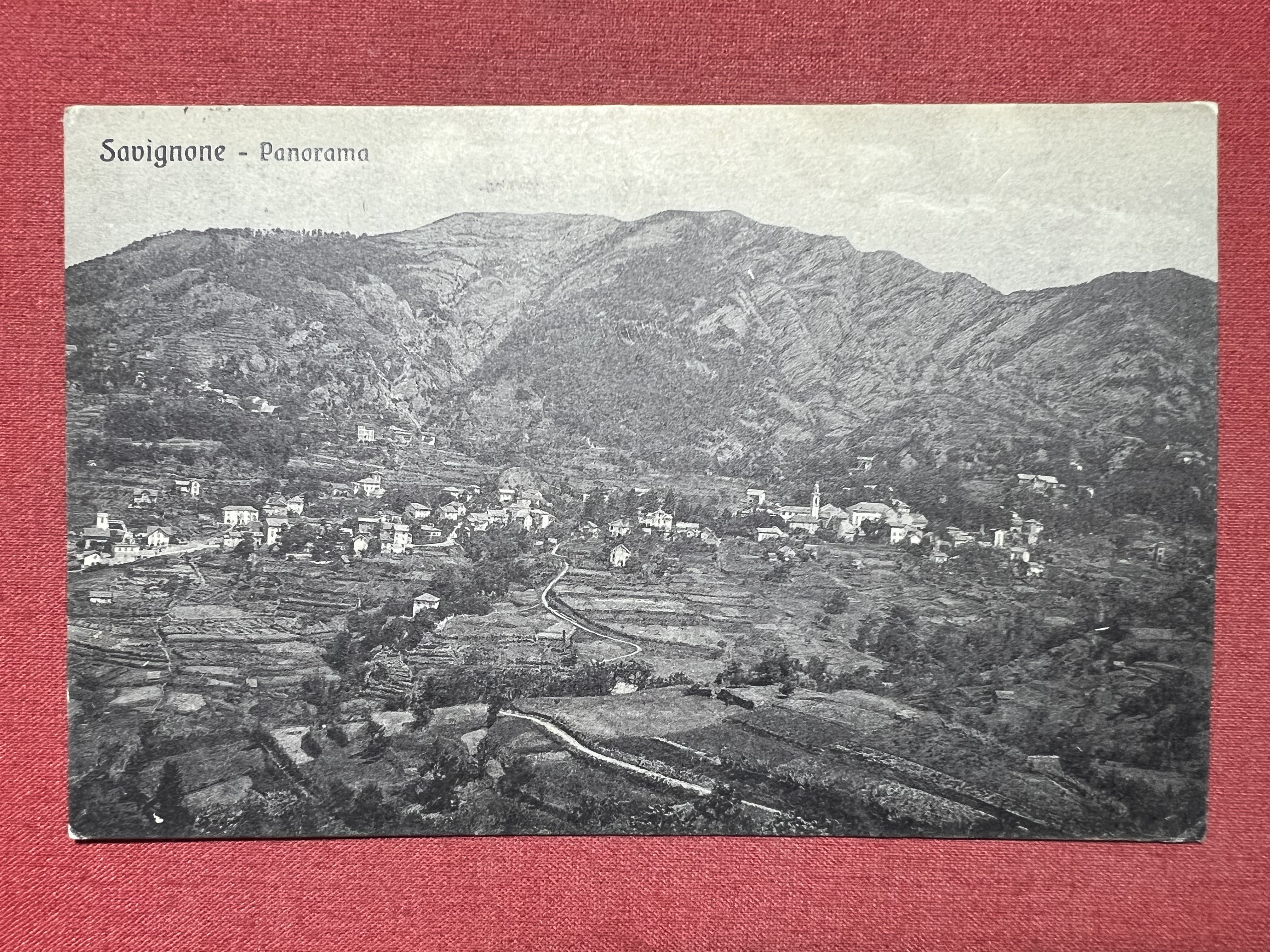 Cartolina - Savignone ( Genova ) - Panorama - 1924