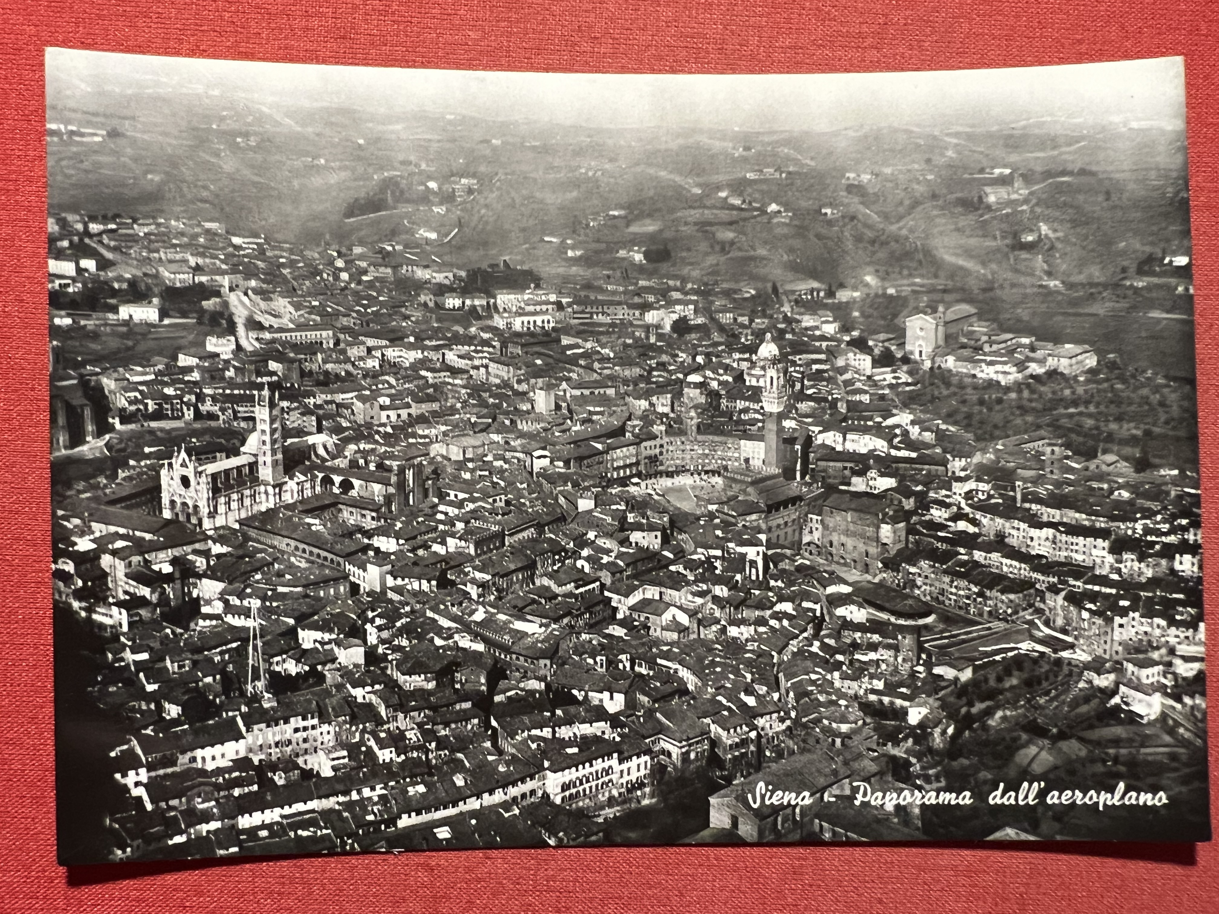 Cartolina - Siena - Panorama dall'Aeroplano - 1962