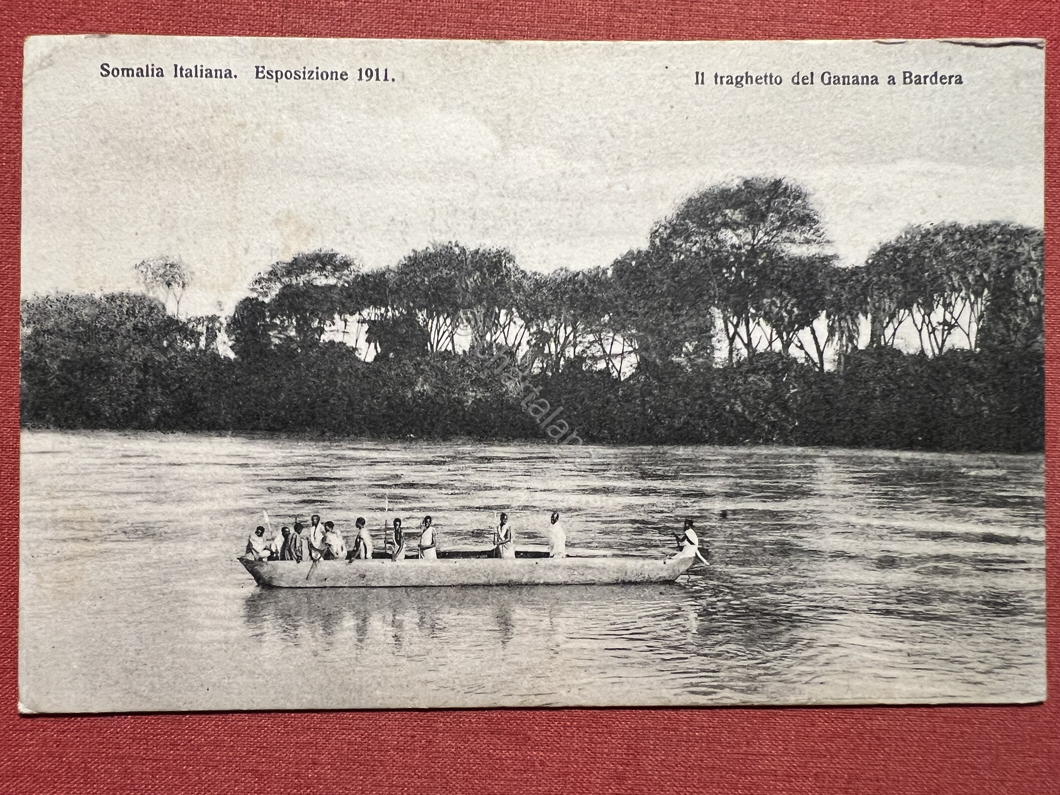 Cartolina - Somalia Italiana - Esposizione 1911 - Traghetto del …