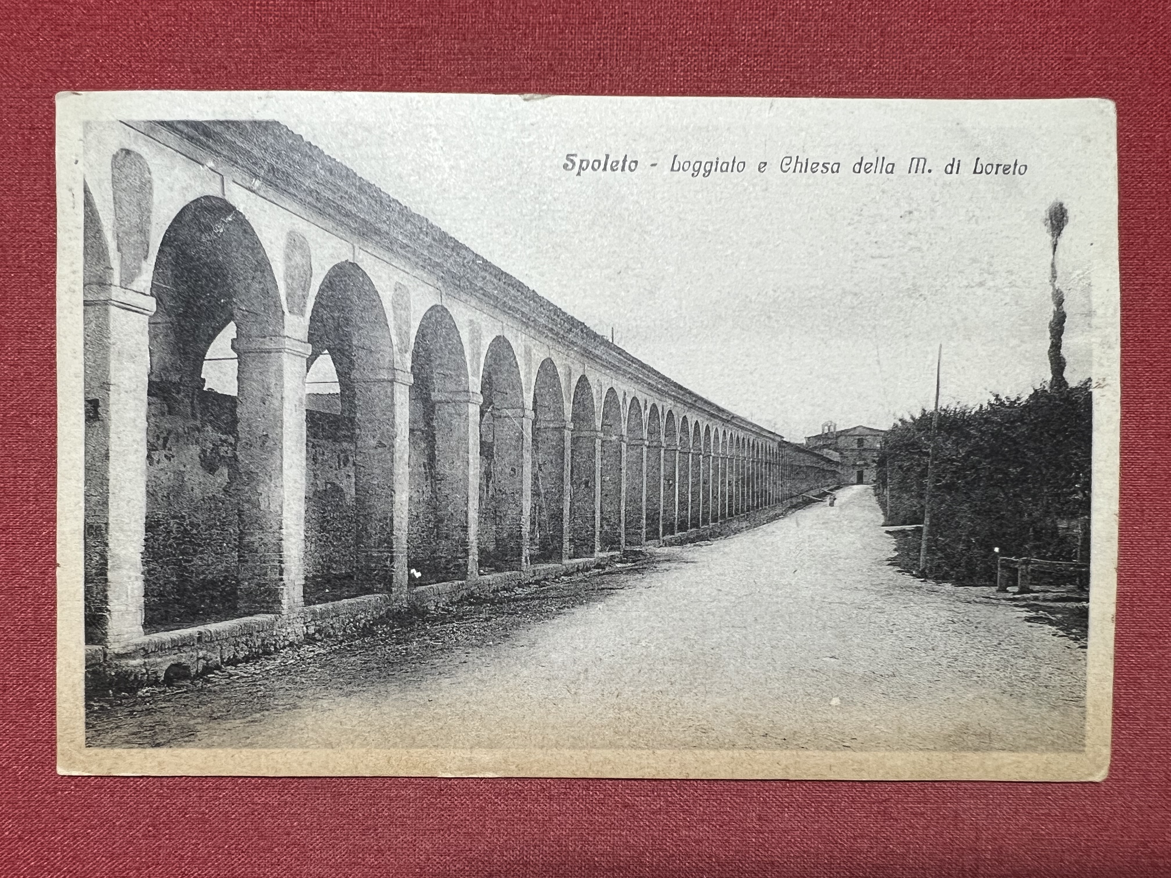 Cartolina - Spoleto ( Perugia ) - Loggiato e Chiesa …