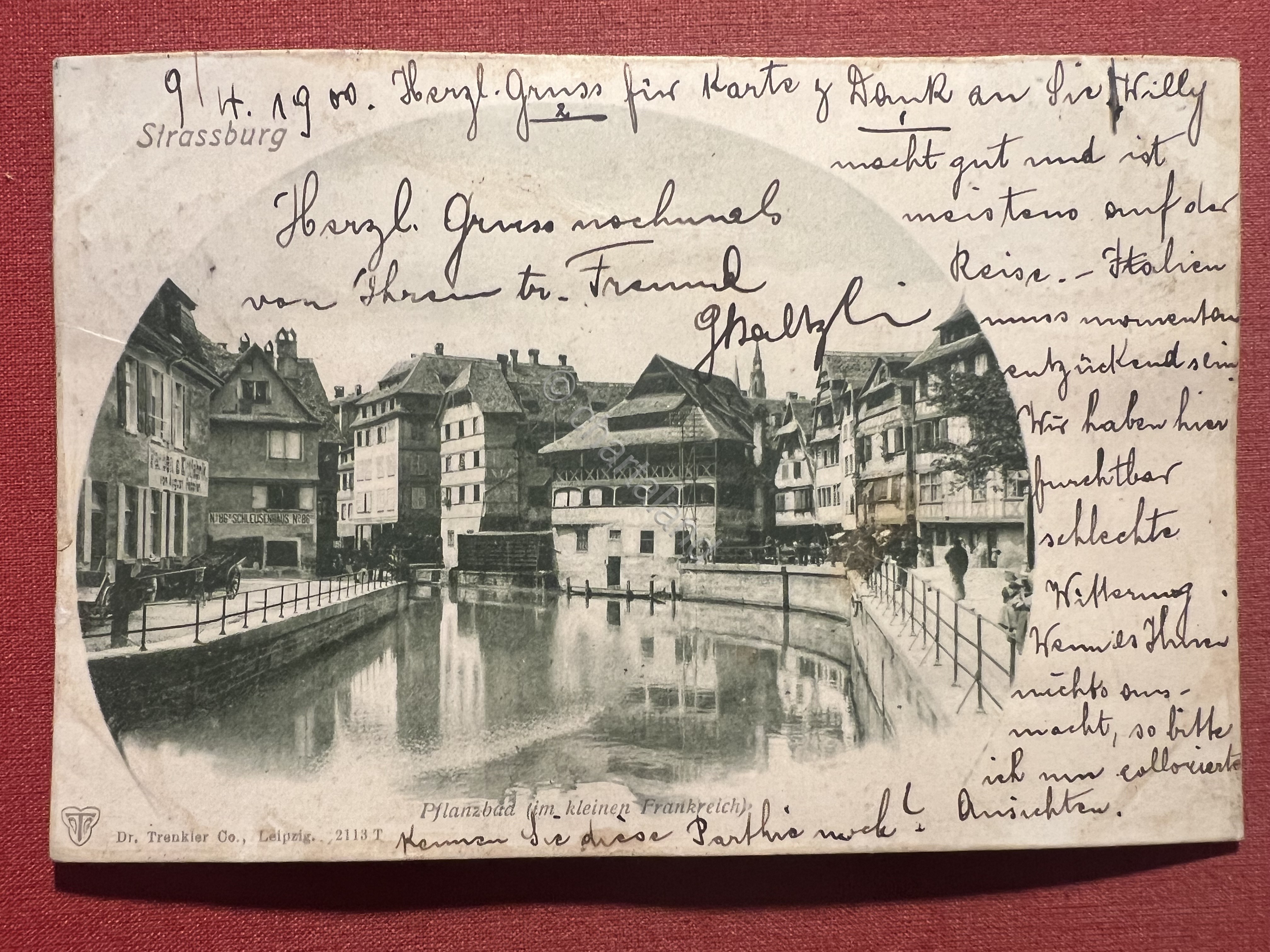 Cartolina - Strassburg - Pflanzbad ( im kleinen Frankreich ) …