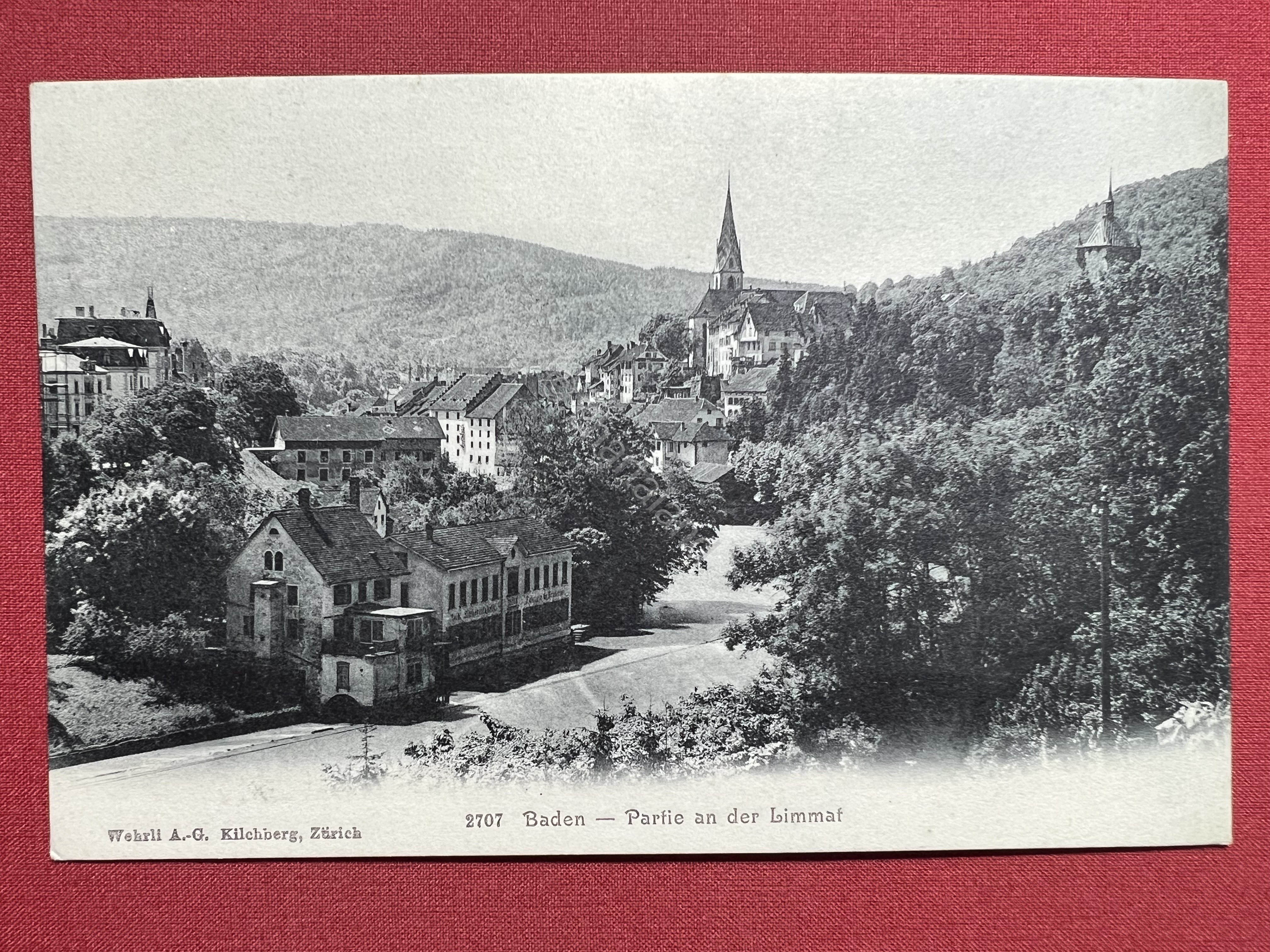 Cartolina - Svizzera - Baden - Partie an der Limmat …