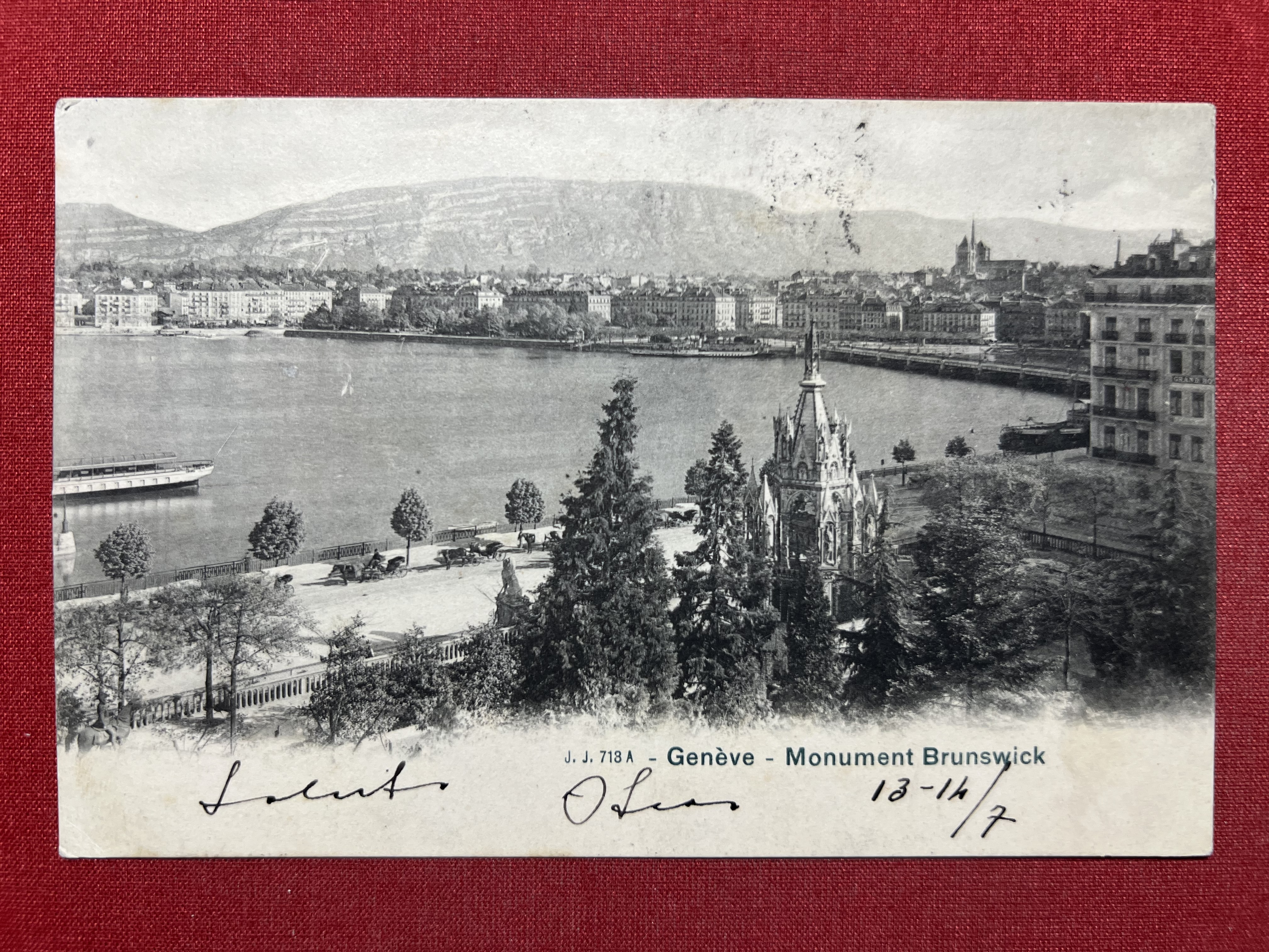 Cartolina - Svizzera - Gèneve - Monument Brunswick - 1903