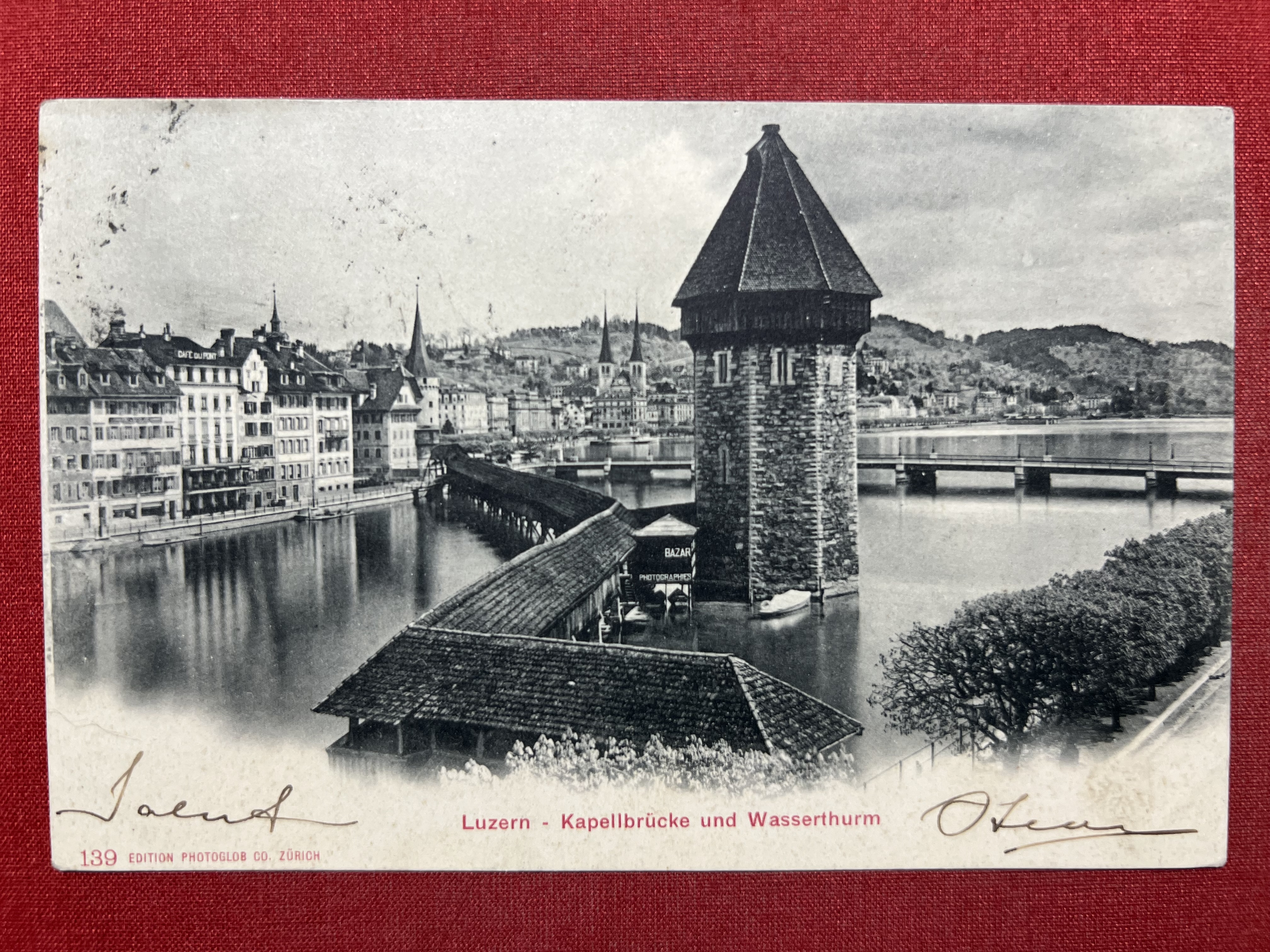 Cartolina - Svizzera - Kapellbrücke und Wasserturm - 1903