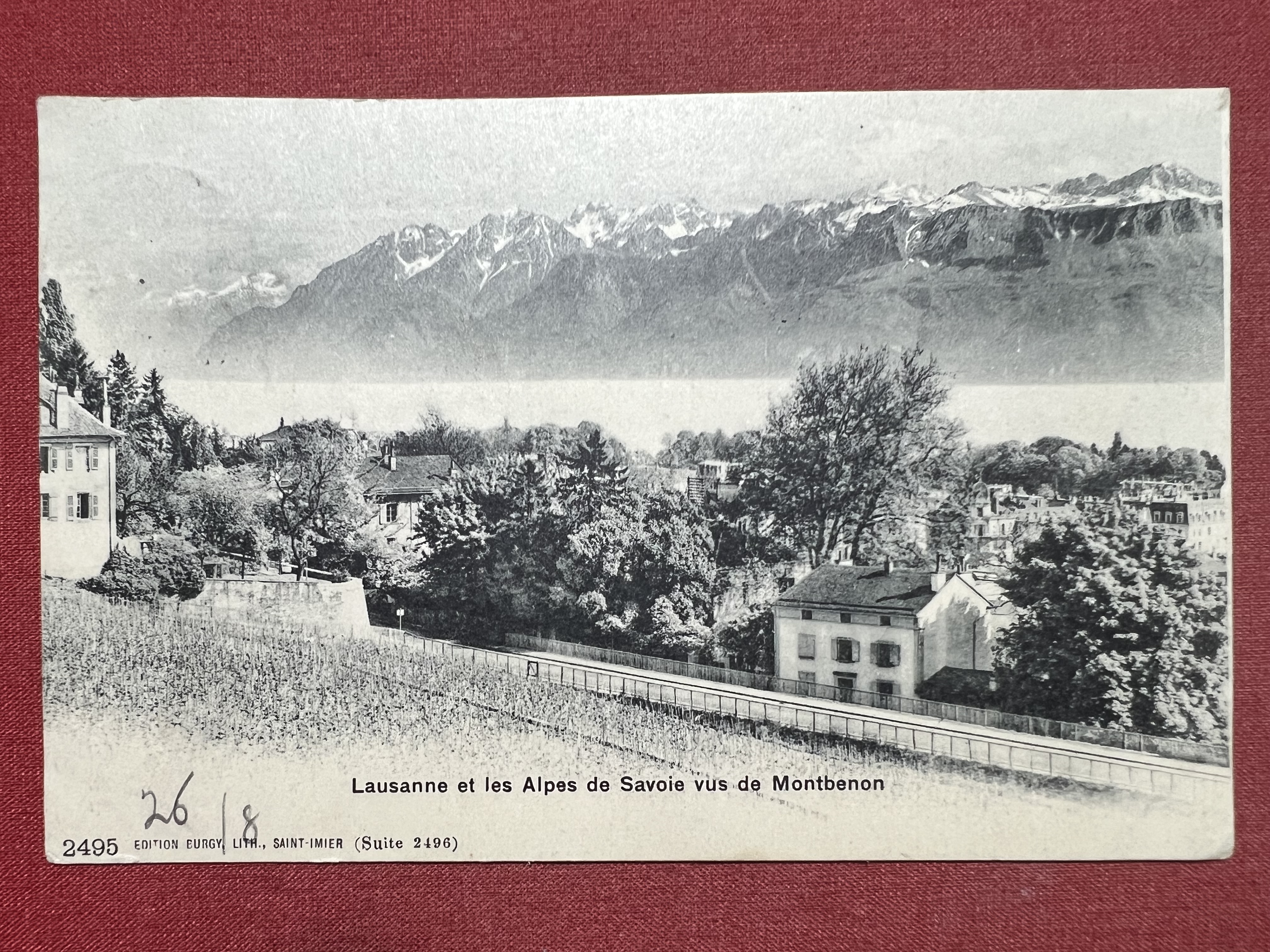 Cartolina - Svizzera - Lausanne et les Alpes de Savoie …