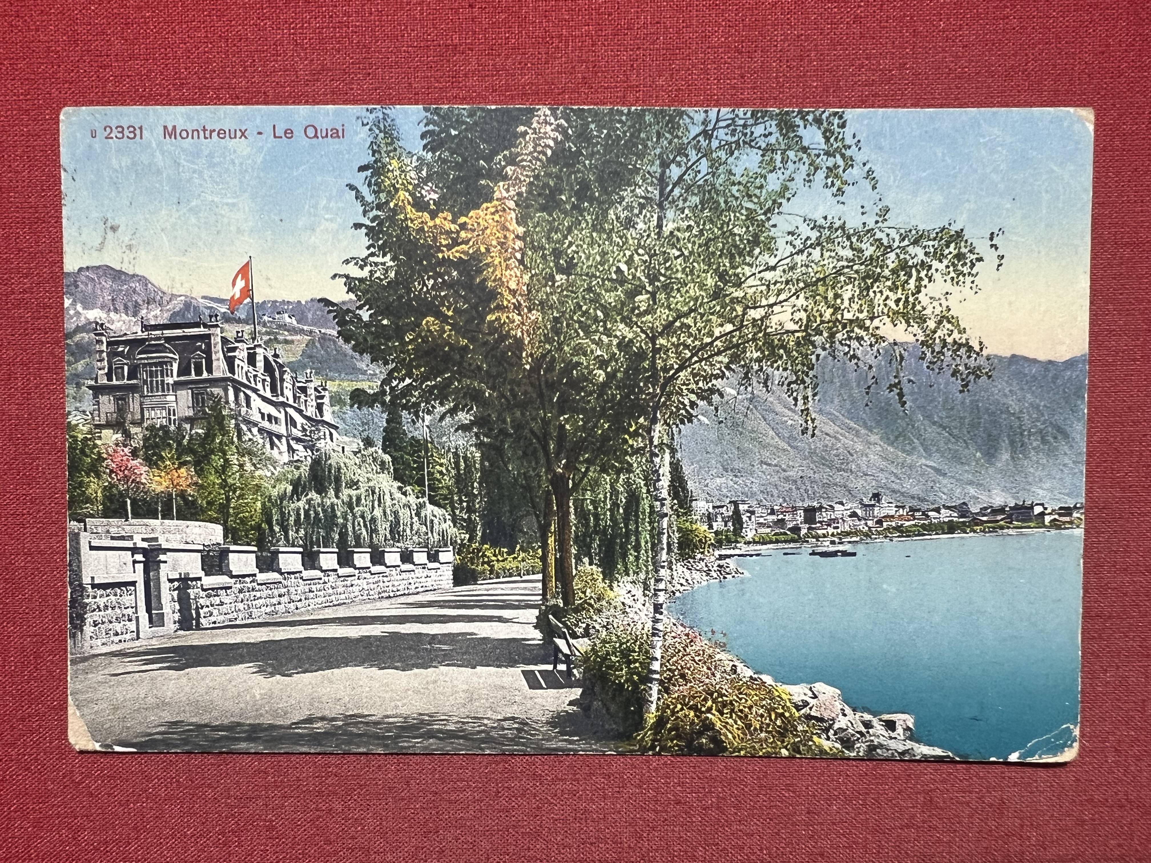 Cartolina - Svizzera - Montreux - Le Quai - 1927