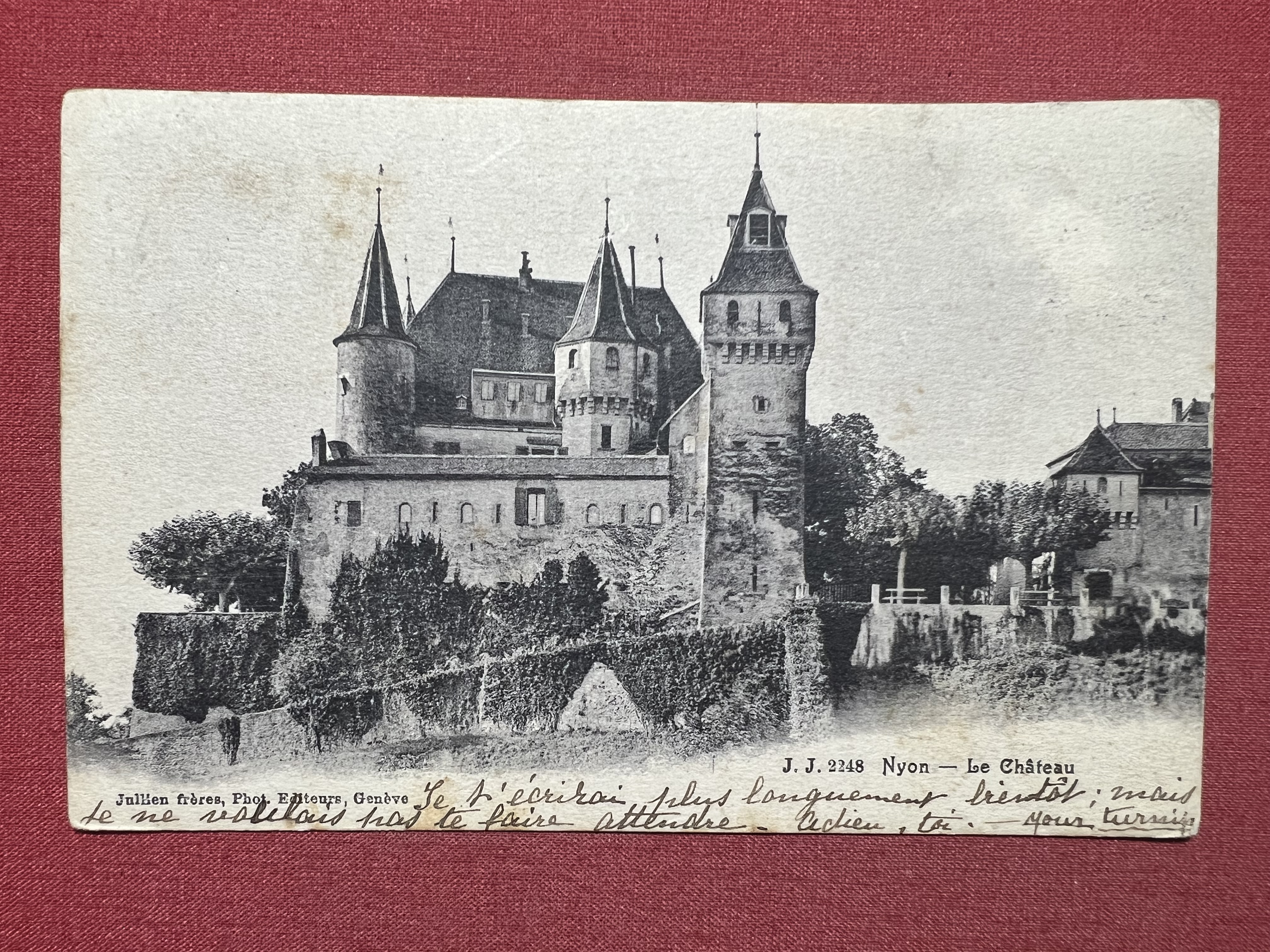 Cartolina - Svizzera - Nyon - Le Chateau - 1910