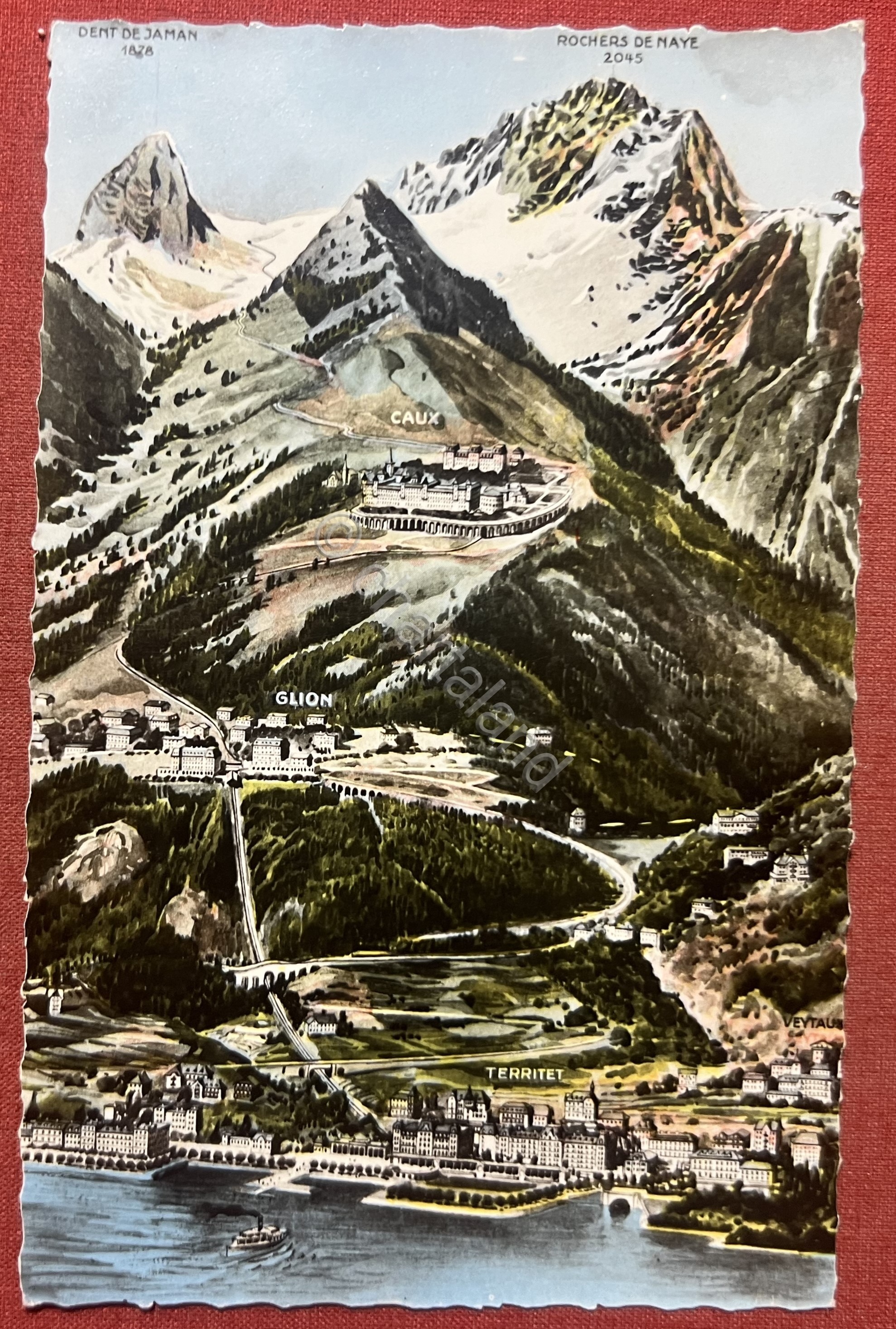 Cartolina - Territet-Glion - Caux Rochers de Naye - 1950 …