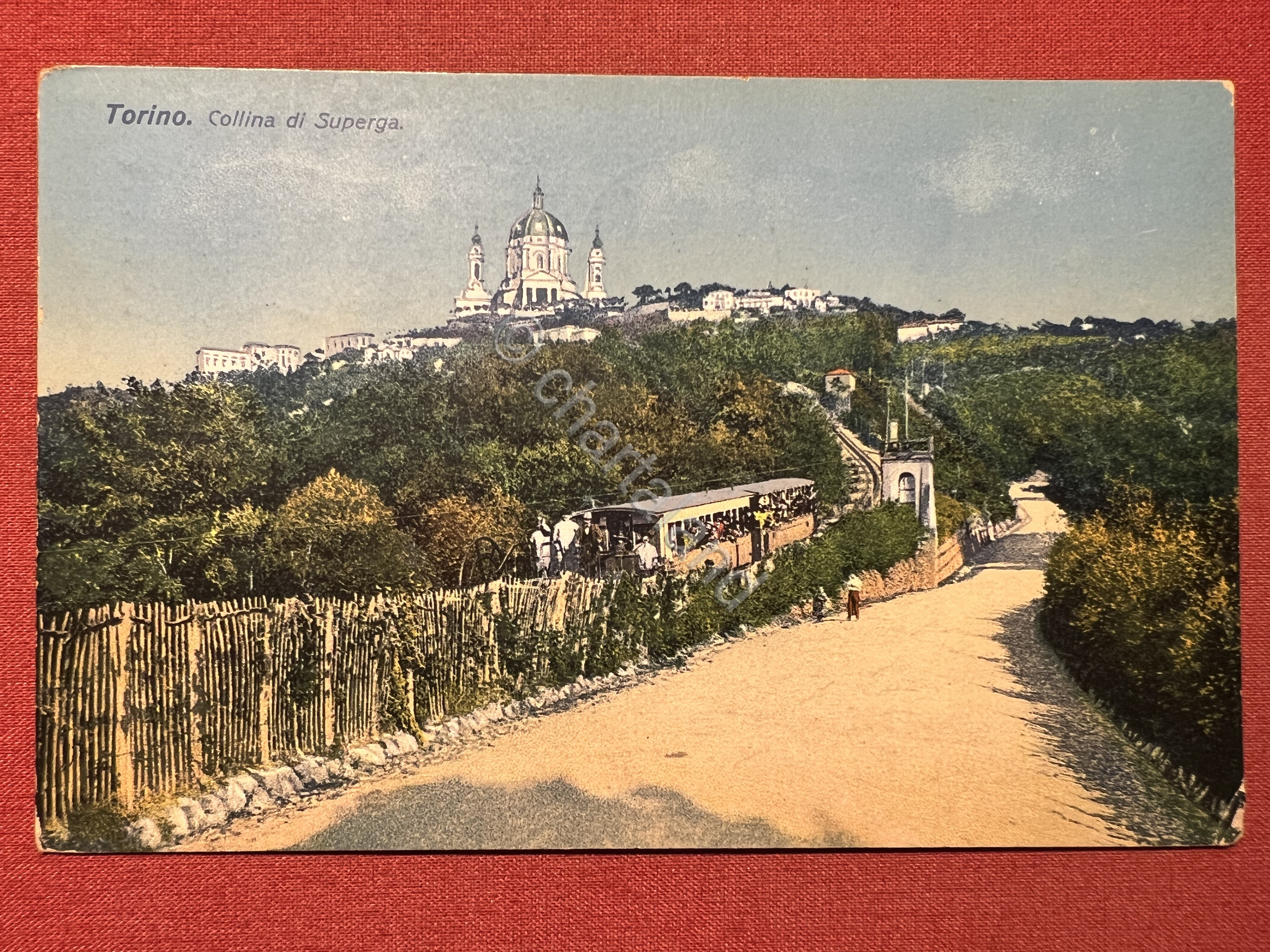 Cartolina - Torino - Collina di Superga - 1913