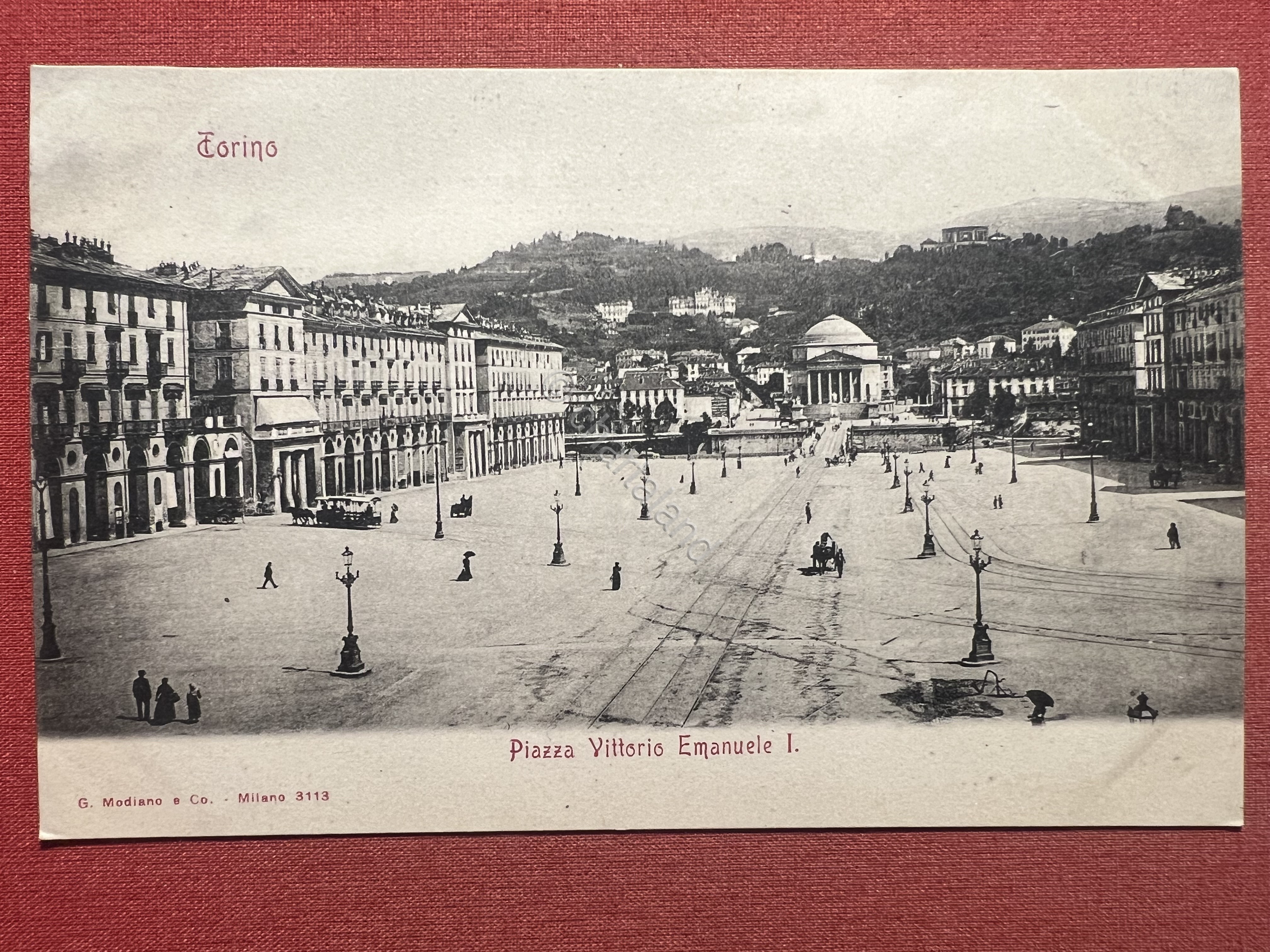 Cartolina - Torino - Piazza Vittorio Emanuele I - 1900 …