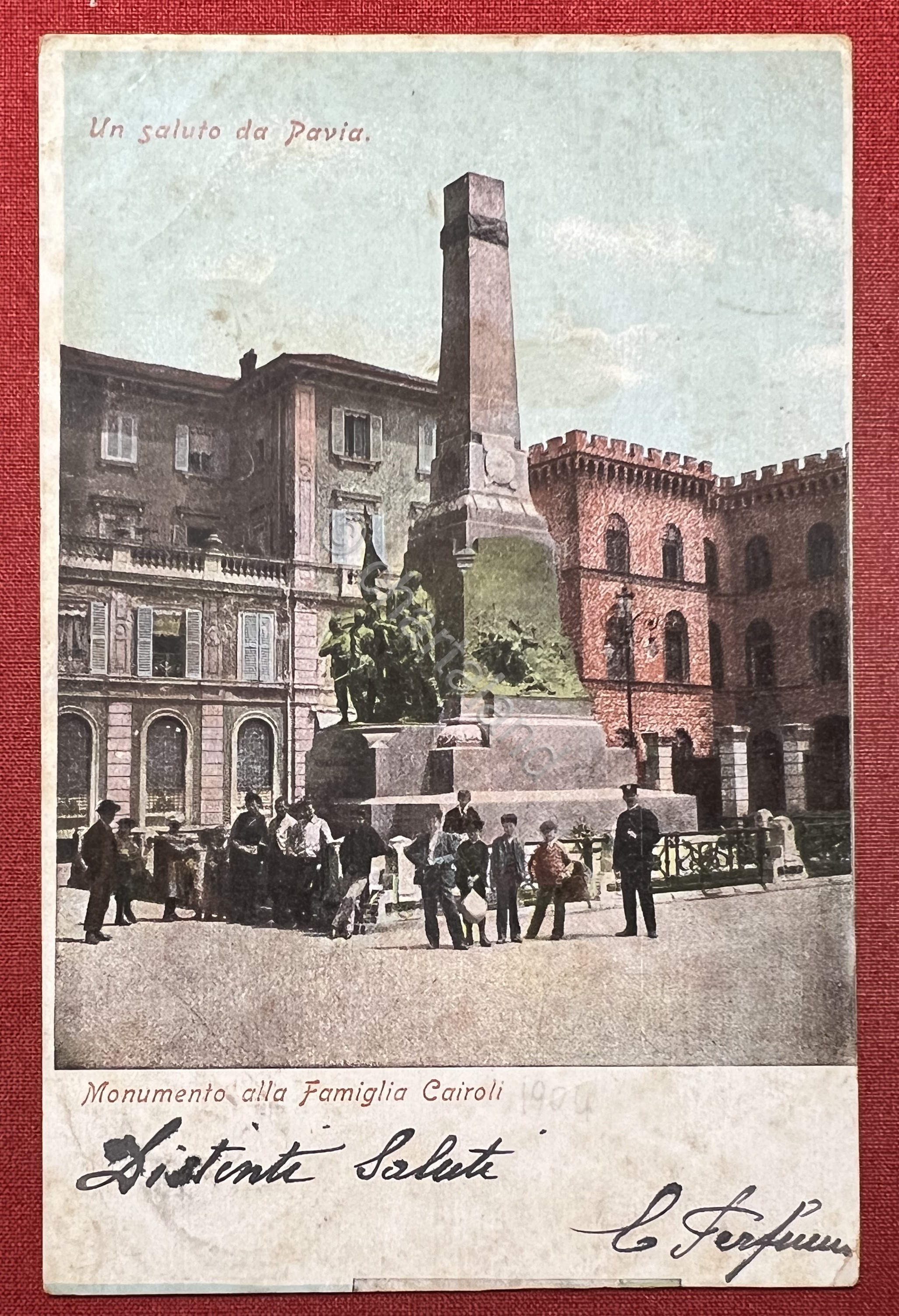 Cartolina - Un Saluto da Pavia - Monumento alla Famiglia …
