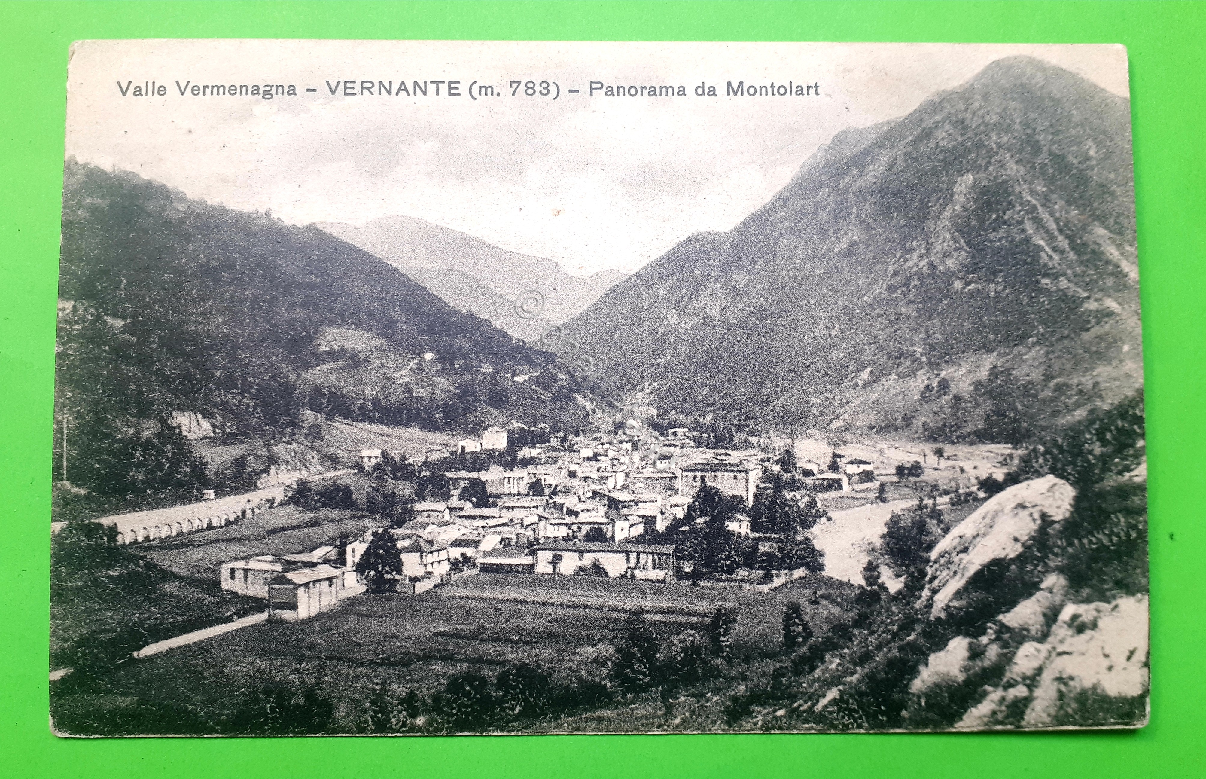 Cartolina - Valle Vermenagna - Vernante - Panorama da Montolart …