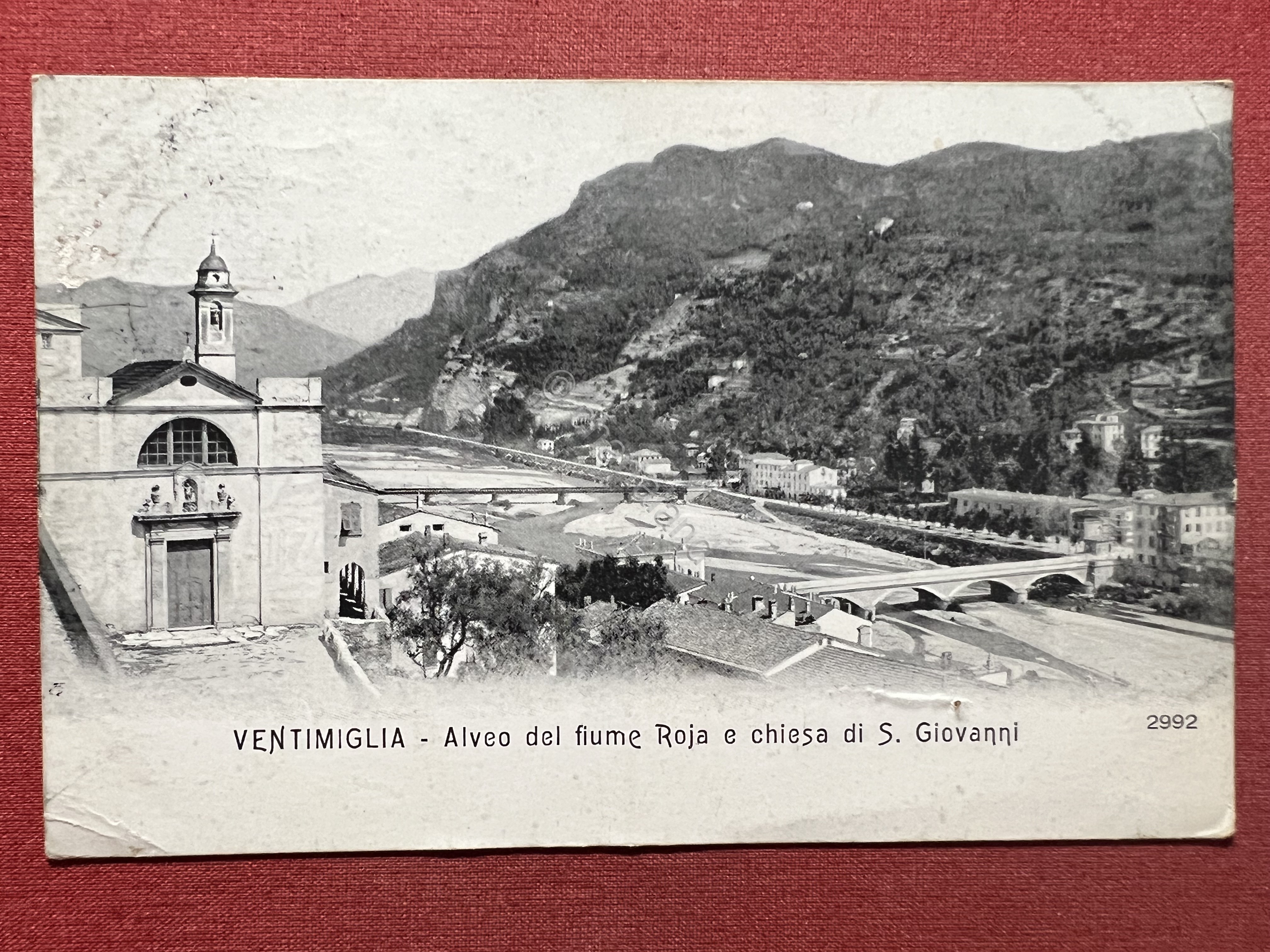 Cartolina - Ventimiglia - Alveo del Fiume Roja e Chiesa …