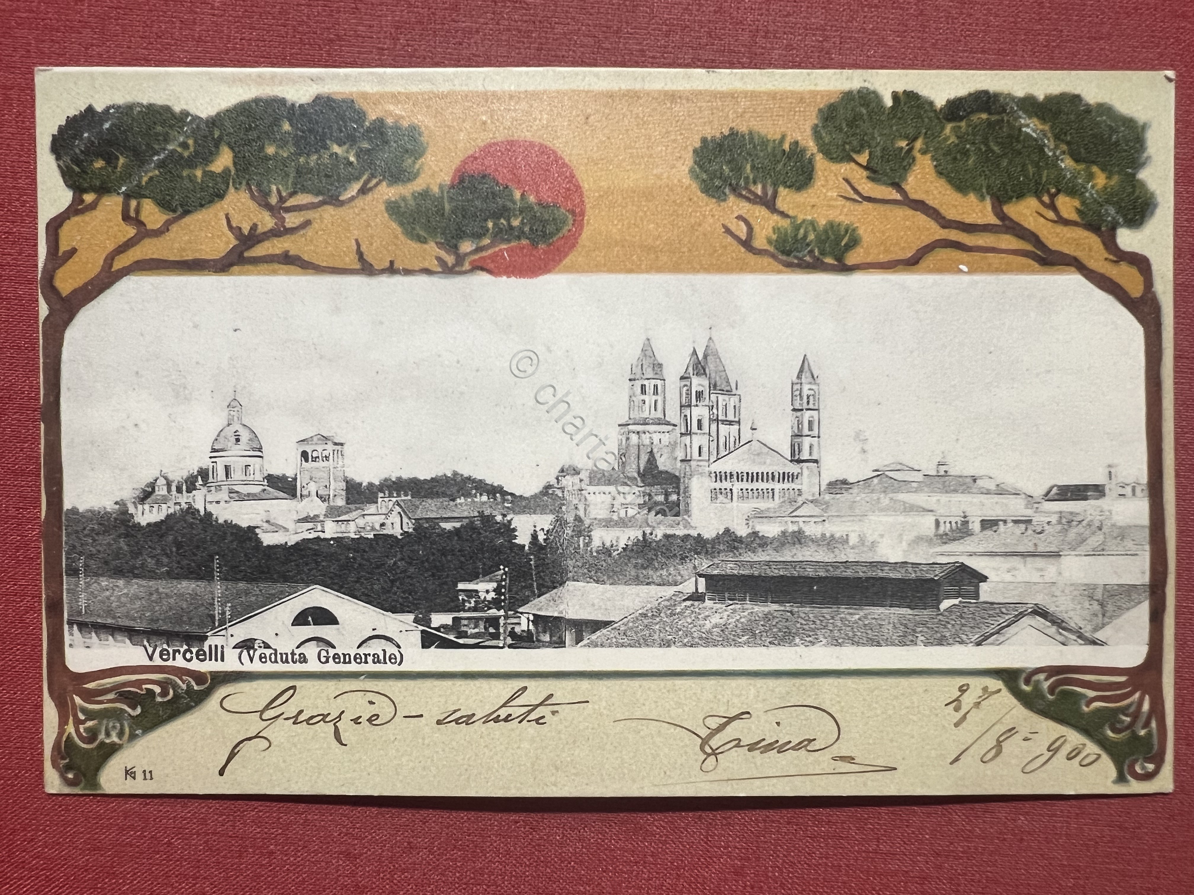 Cartolina - Vercelli - Veduta Generale - 1900