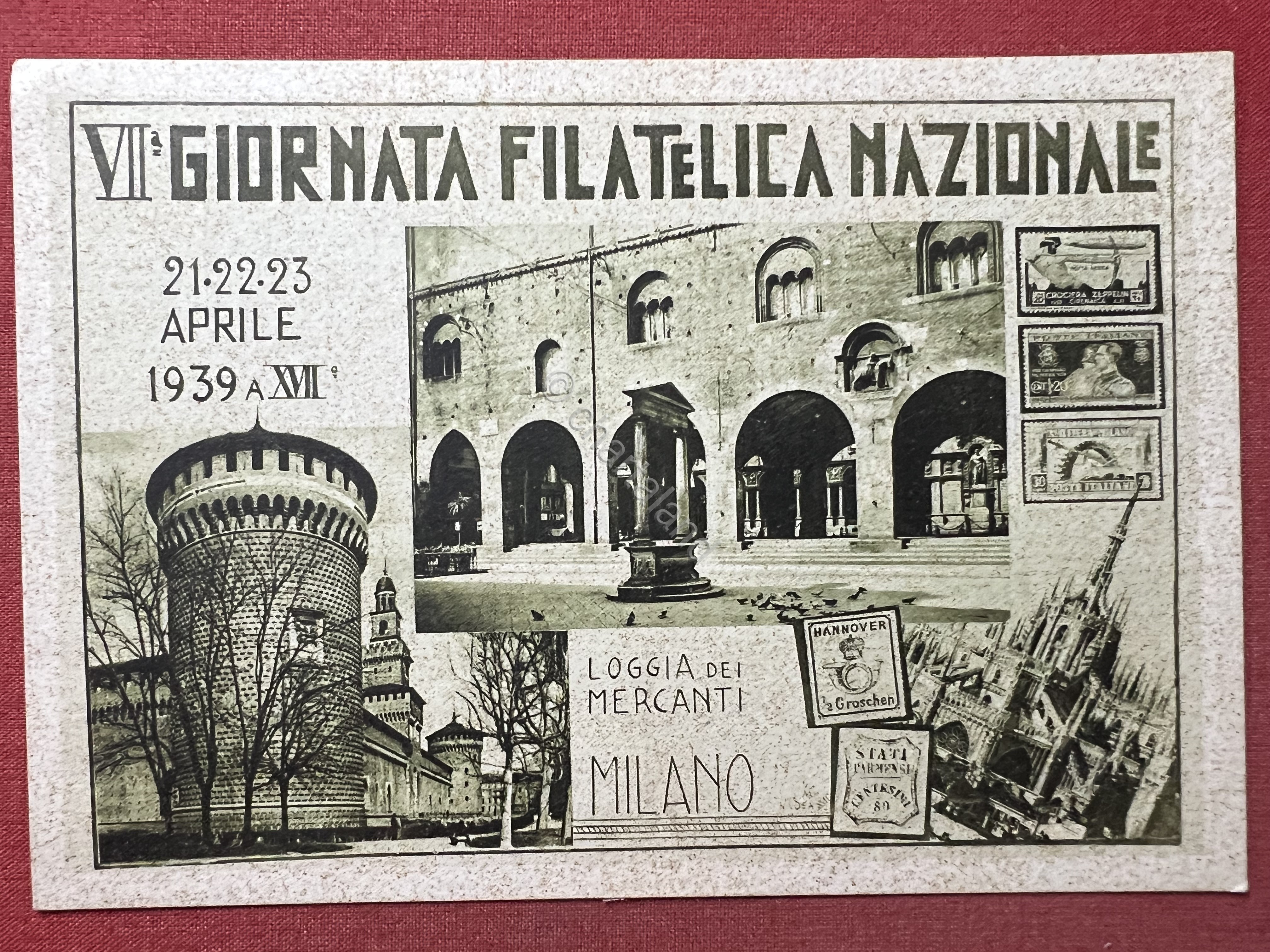 Cartolina - VII Giornata Filatelica Nazionale - Loggia dei Mercanti, …