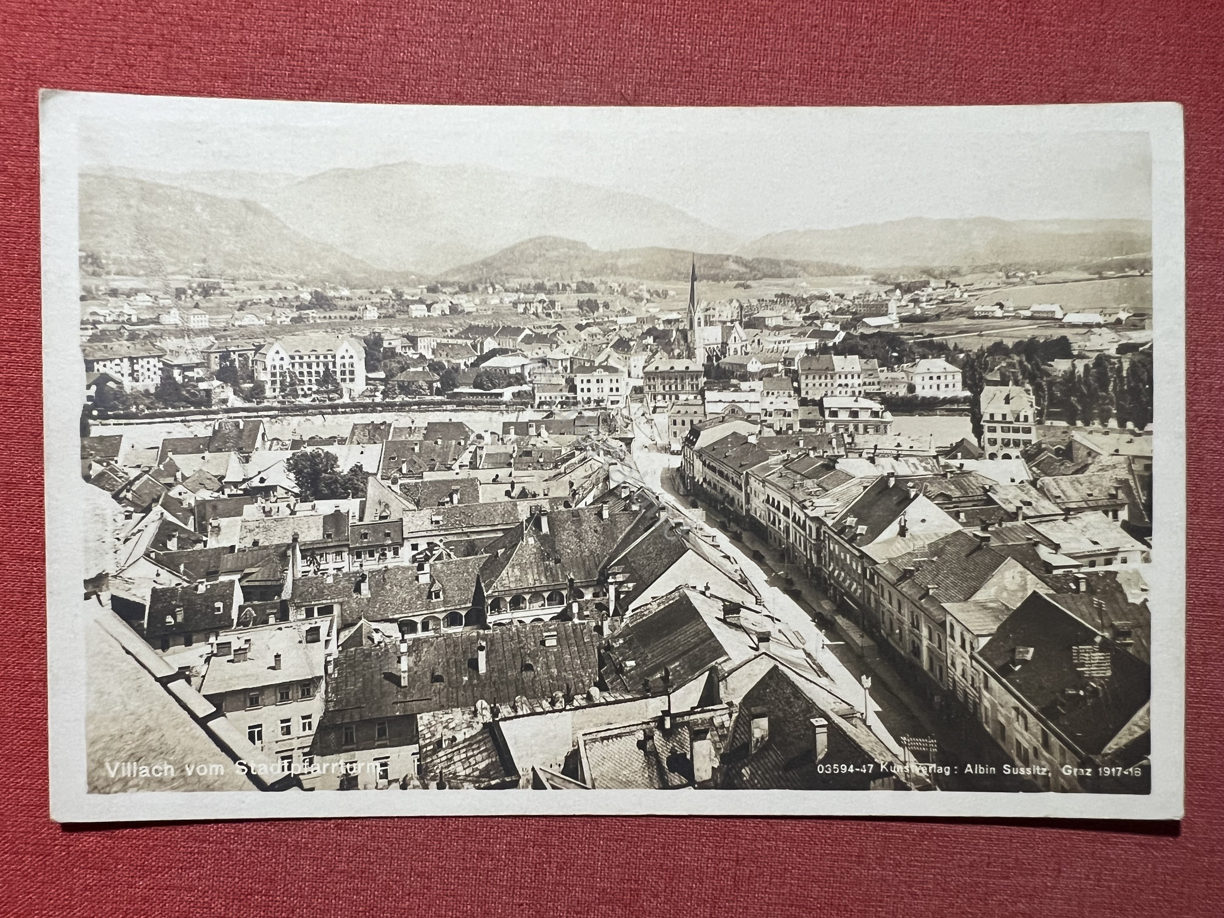 Cartolina - Villach vom Stadt Atrium - 1920 ca.