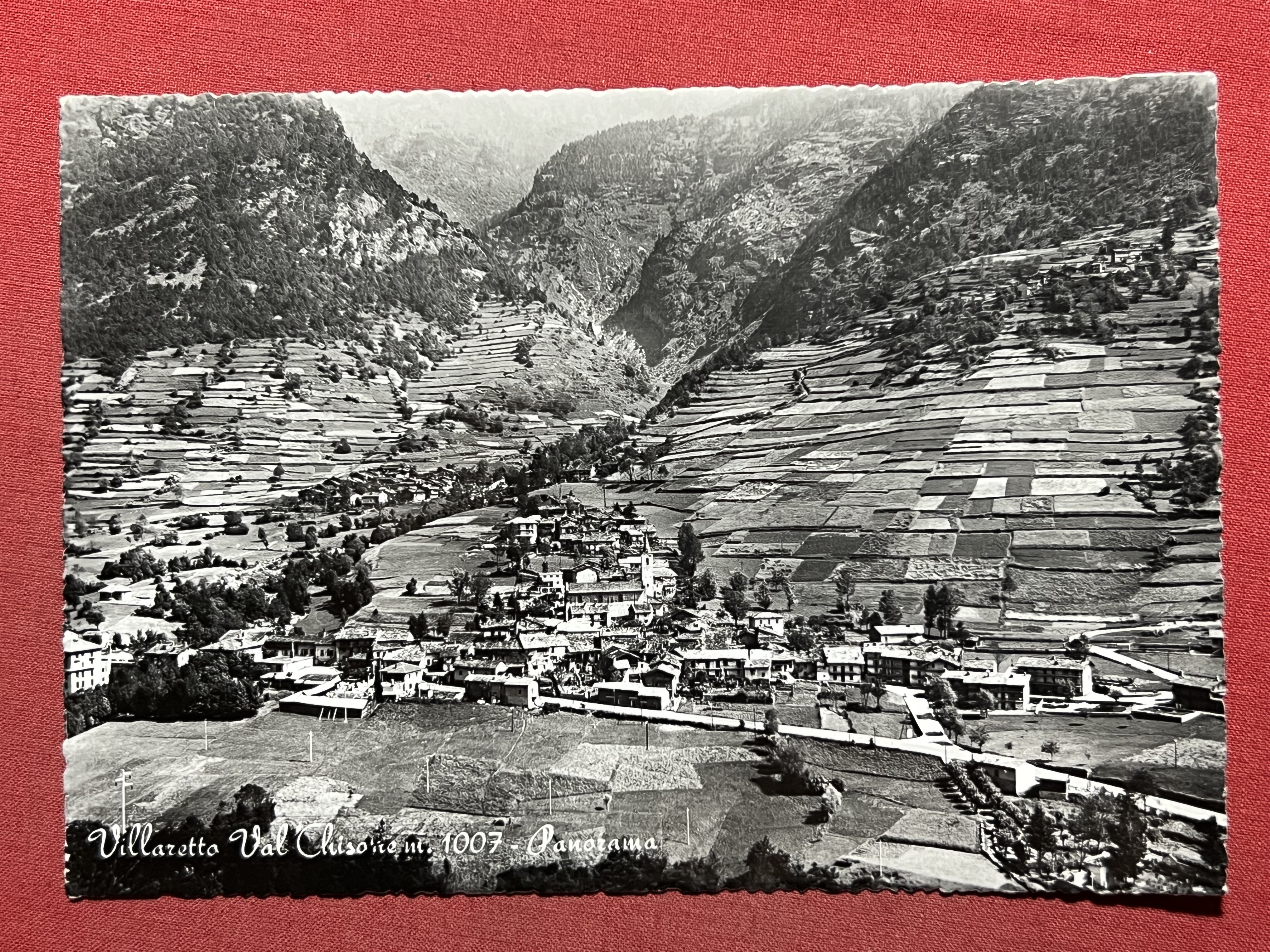 Cartolina - Villaretto Val Chisone - Panorama - 1959