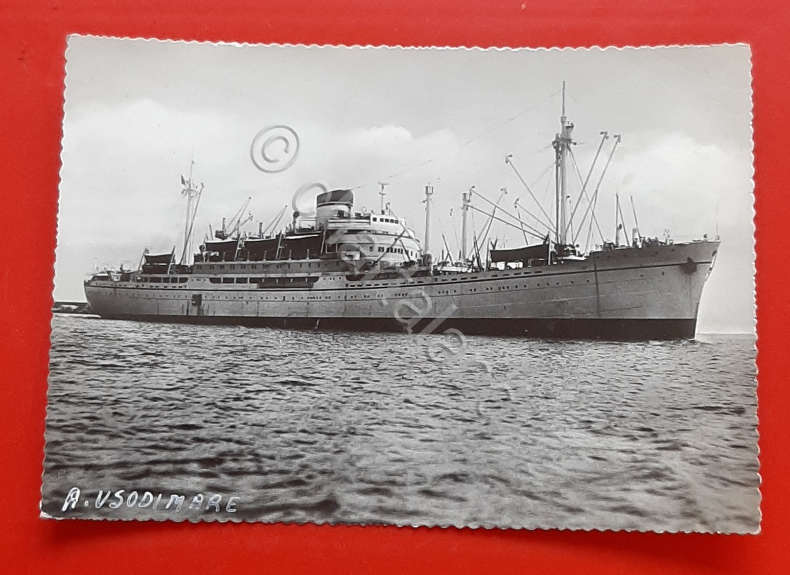 Cartolina A. Usodimare - Nave Mercantile - 1953