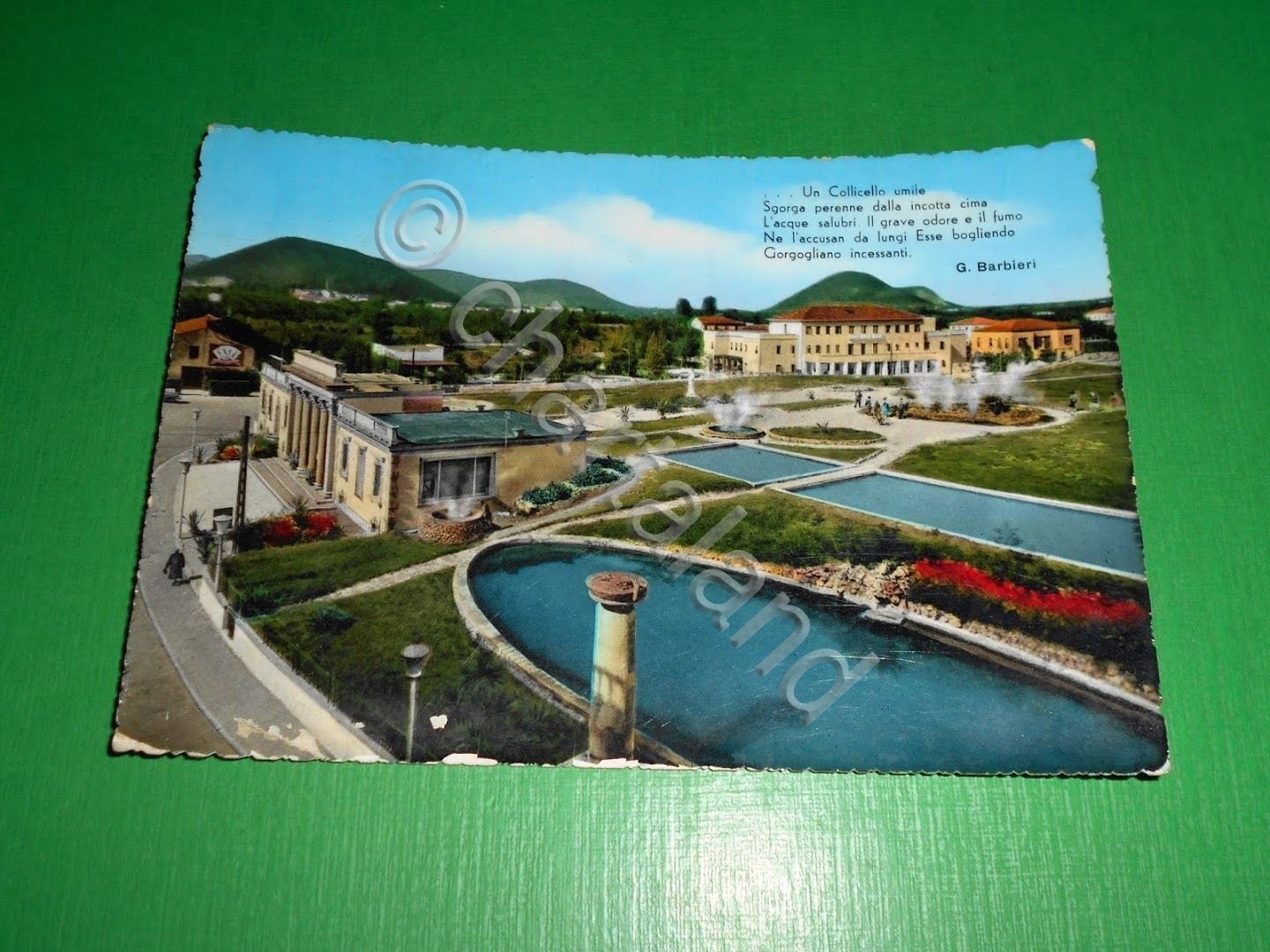 Cartolina Abano Terme - Sorgente Montirone 1959.