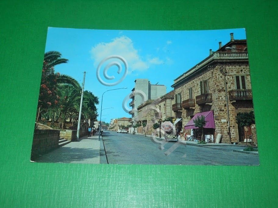 Cartolina Acquedolci ( Messina ) - Via Nazionale e visione …