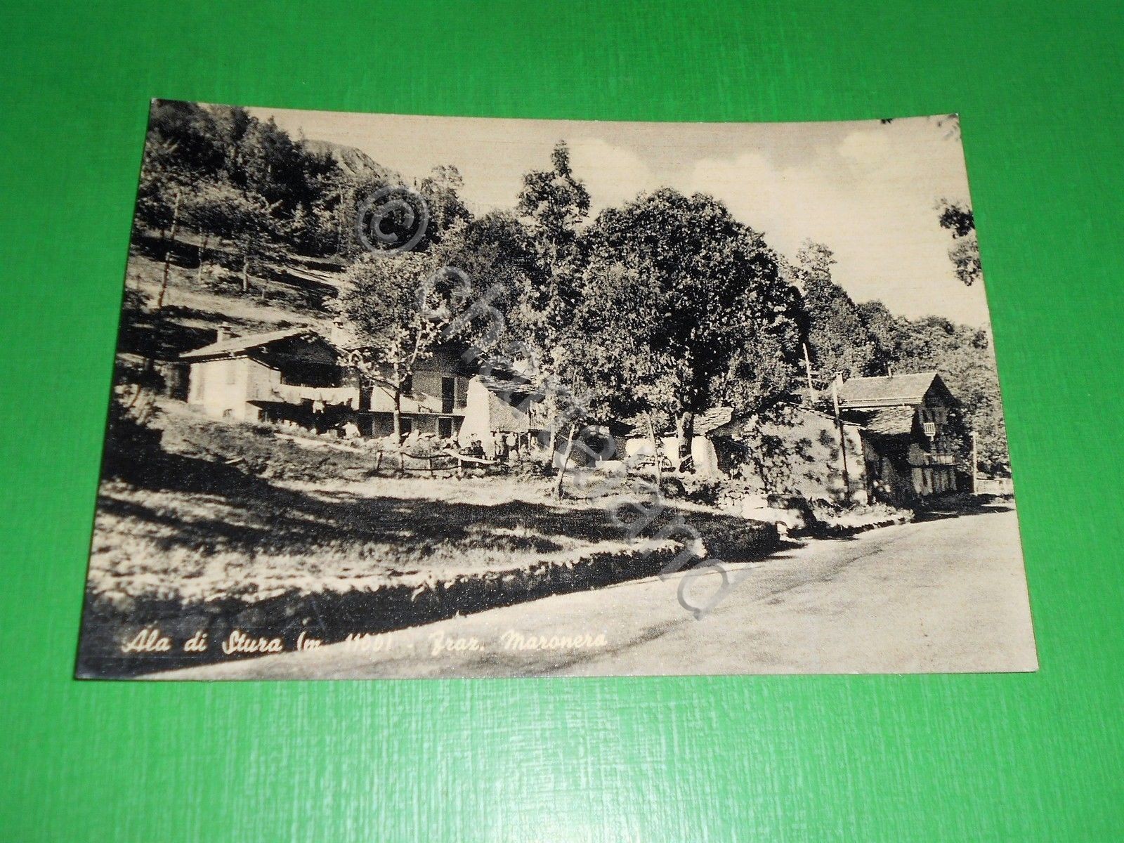 Cartolina Ala di Stura - Frazione Maronera 1955 ca.